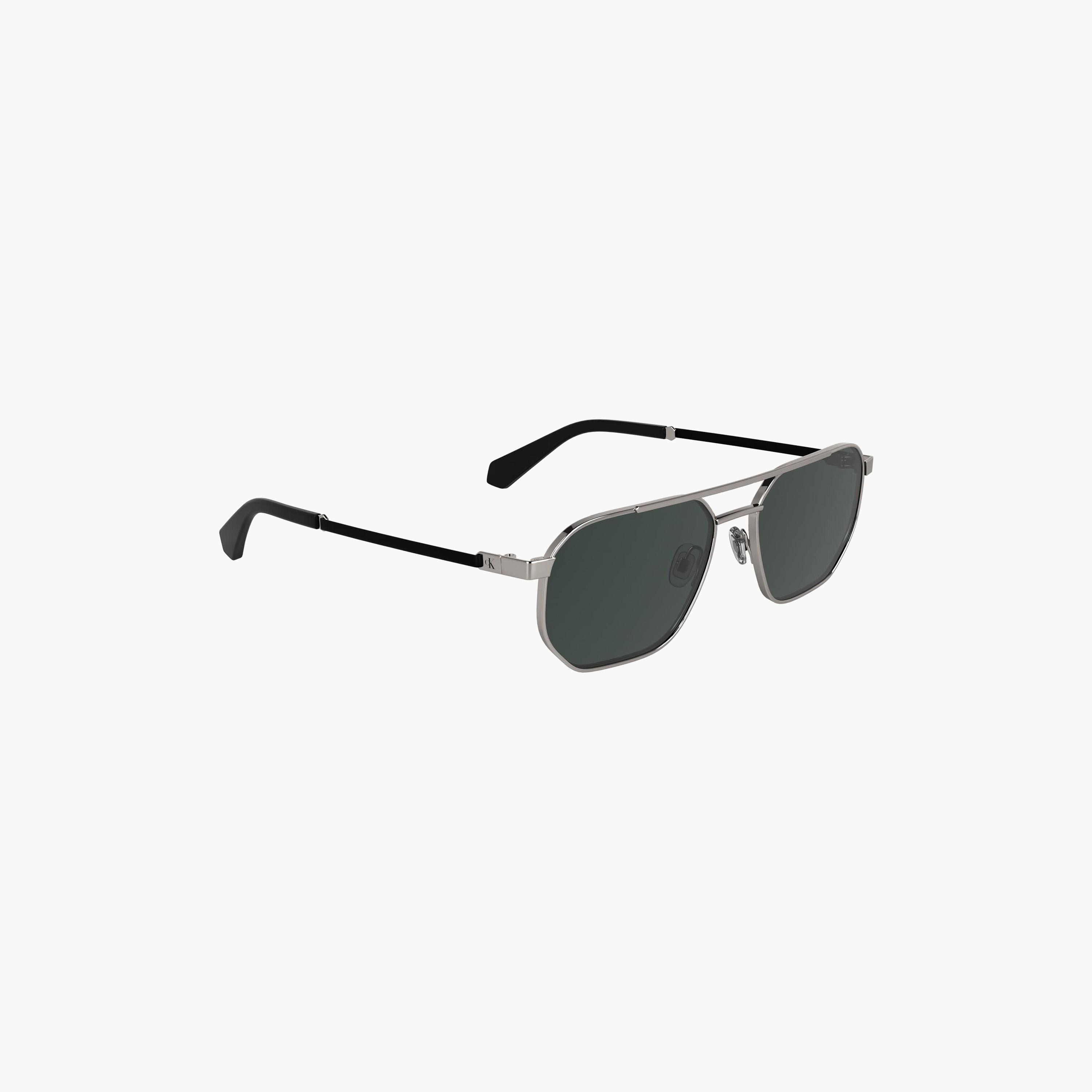 نظارات شمسية كالفن كلاين جينز للجنسين بتصميم طيار رمادي عاكس | CKJ25202S.016-men-sunglasses-image-2