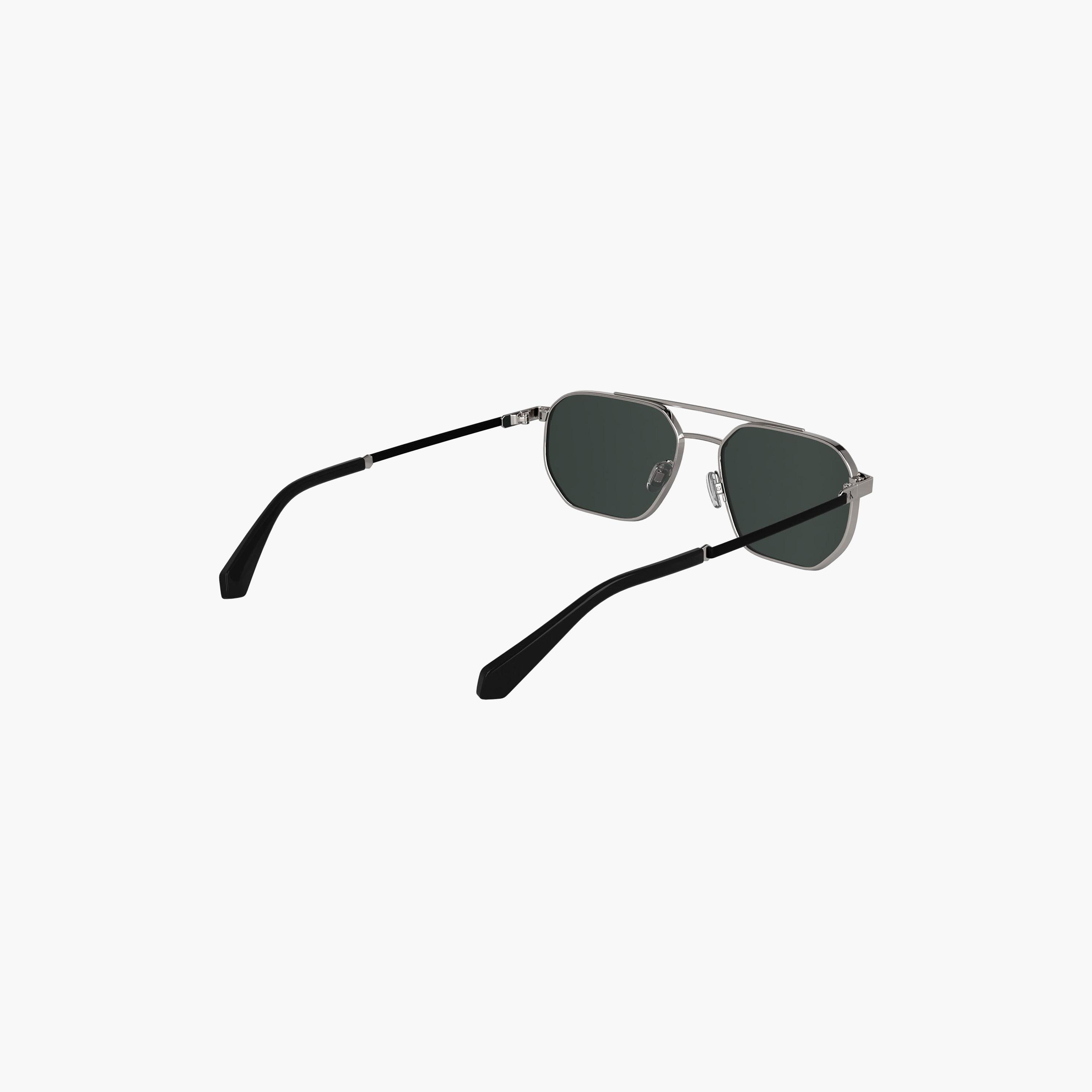 نظارات شمسية كالفن كلاين جينز للجنسين بتصميم طيار رمادي عاكس | CKJ25202S.016-men-sunglasses-image-4