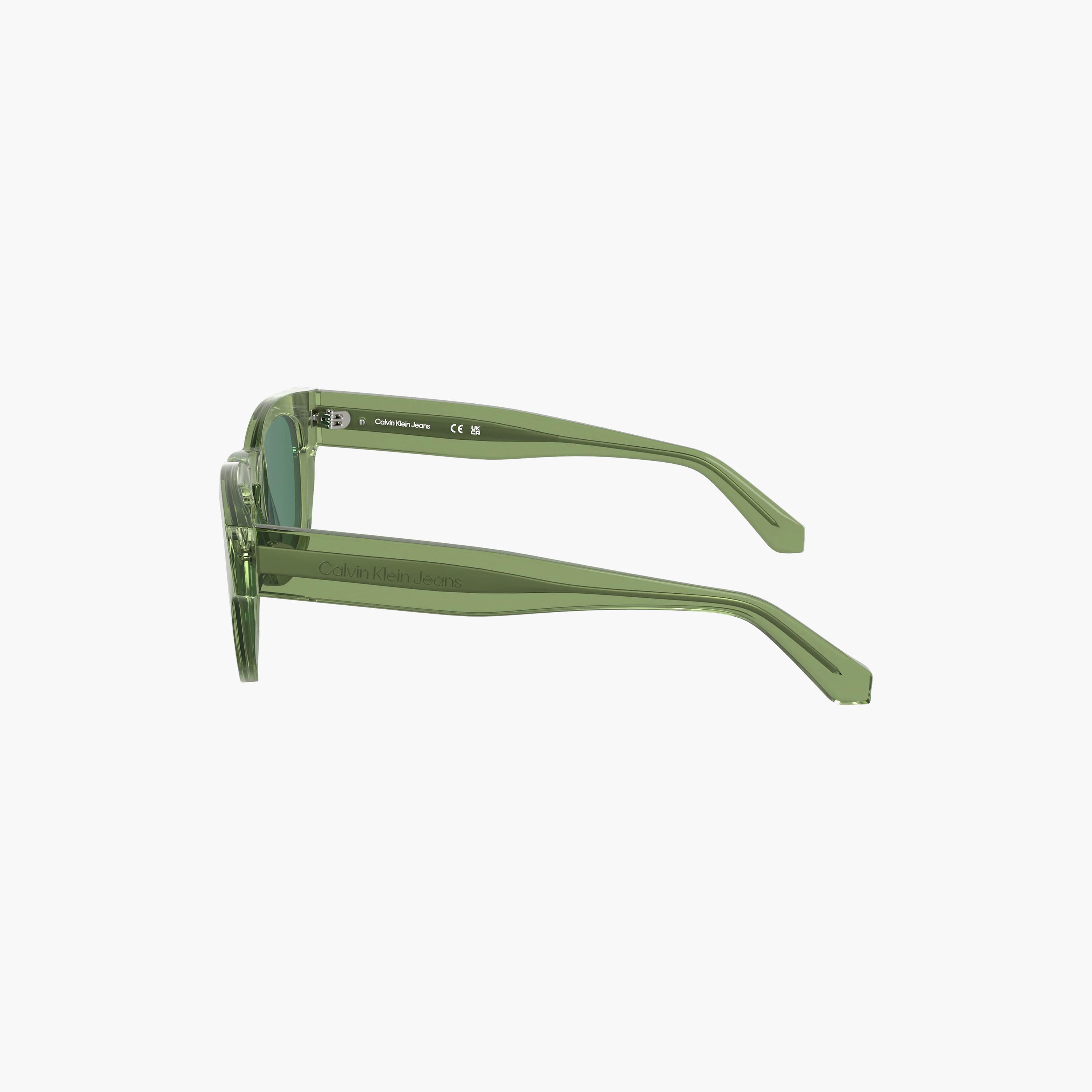 نظارات شمسية دائرية عاكسة خضراء من كالفن كلاين جينز للجنسين | CKJ25601S0.305-men-sunglasses-image-4