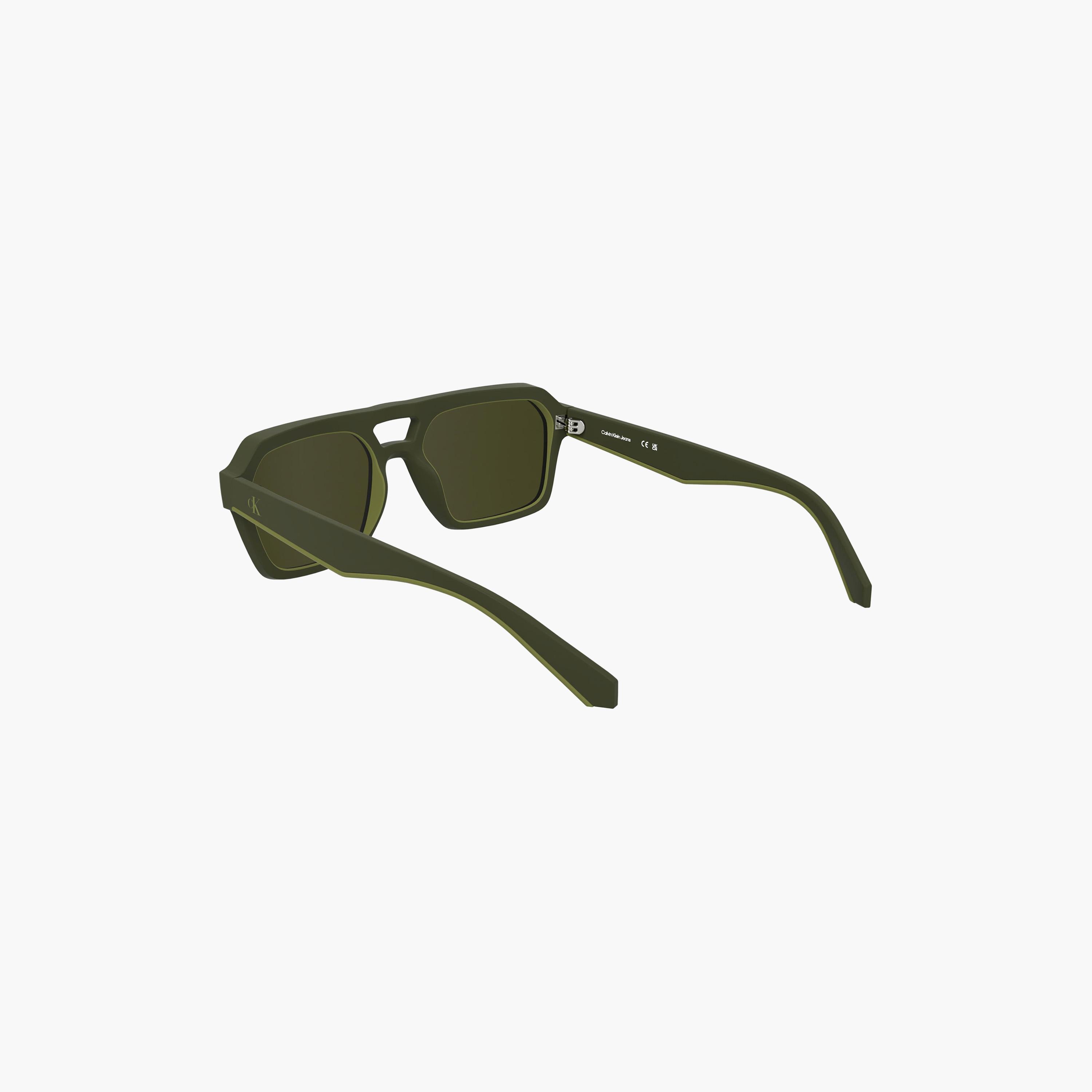 نظارات شمسية رجالية من كالفن كلاين جينز بتصميم طيار، لون أخضر عاكس | CKJ25603S.309-men-sunglasses-image-1