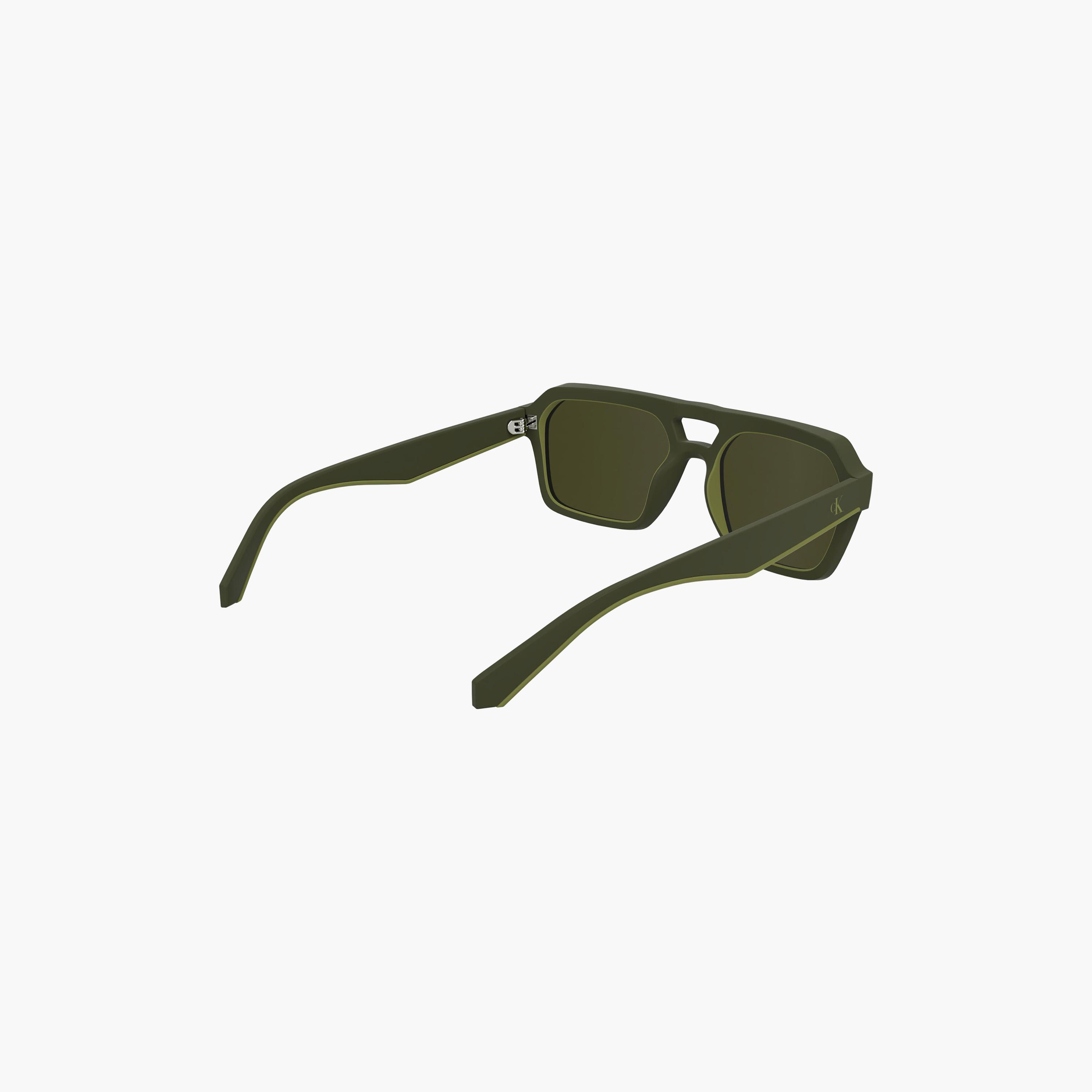 نظارات شمسية رجالية من كالفن كلاين جينز بتصميم طيار، لون أخضر عاكس | CKJ25603S.309-men-sunglasses-image-2