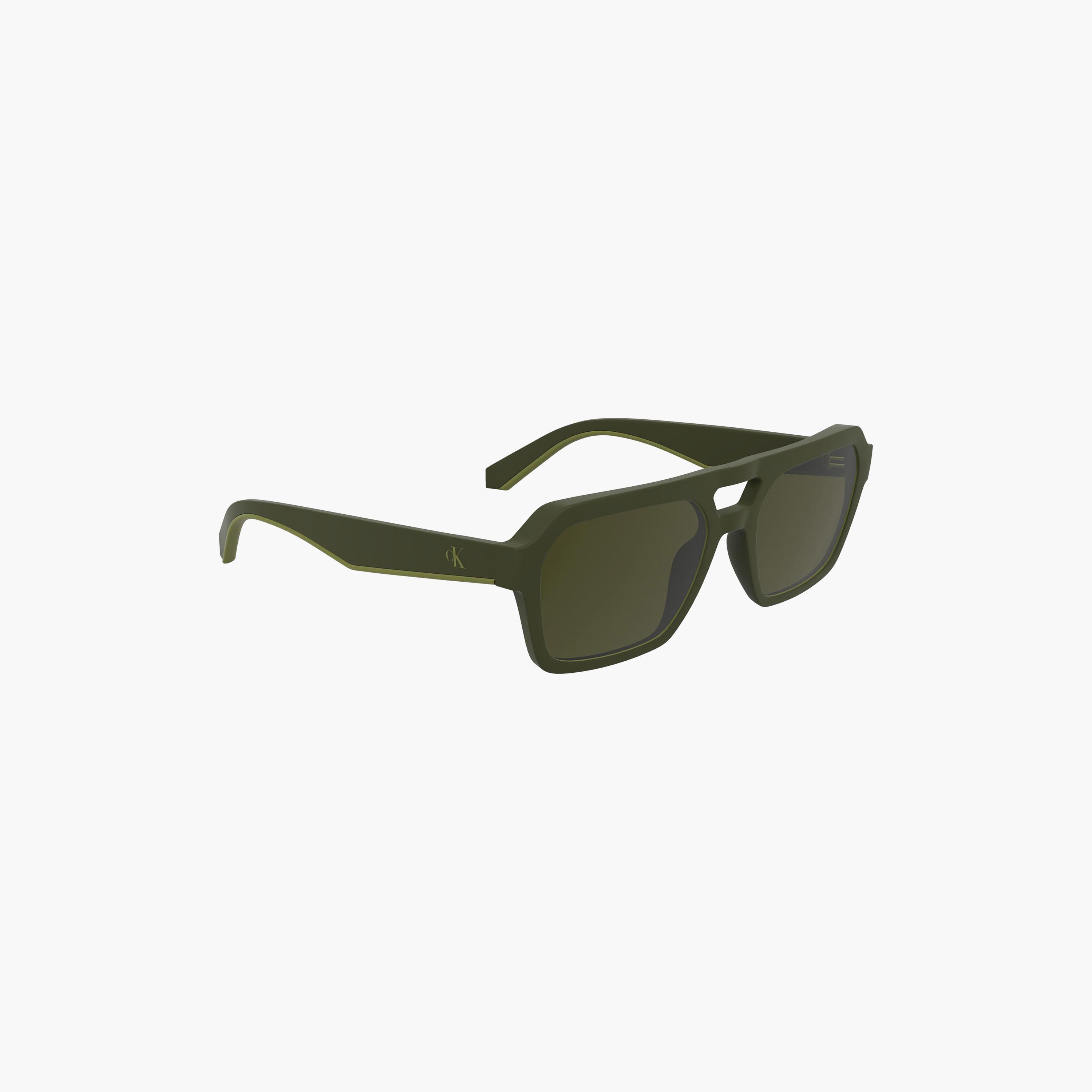 نظارات شمسية رجالية من كالفن كلاين جينز بتصميم طيار، لون أخضر عاكس | CKJ25603S.309-men-sunglasses-image-3