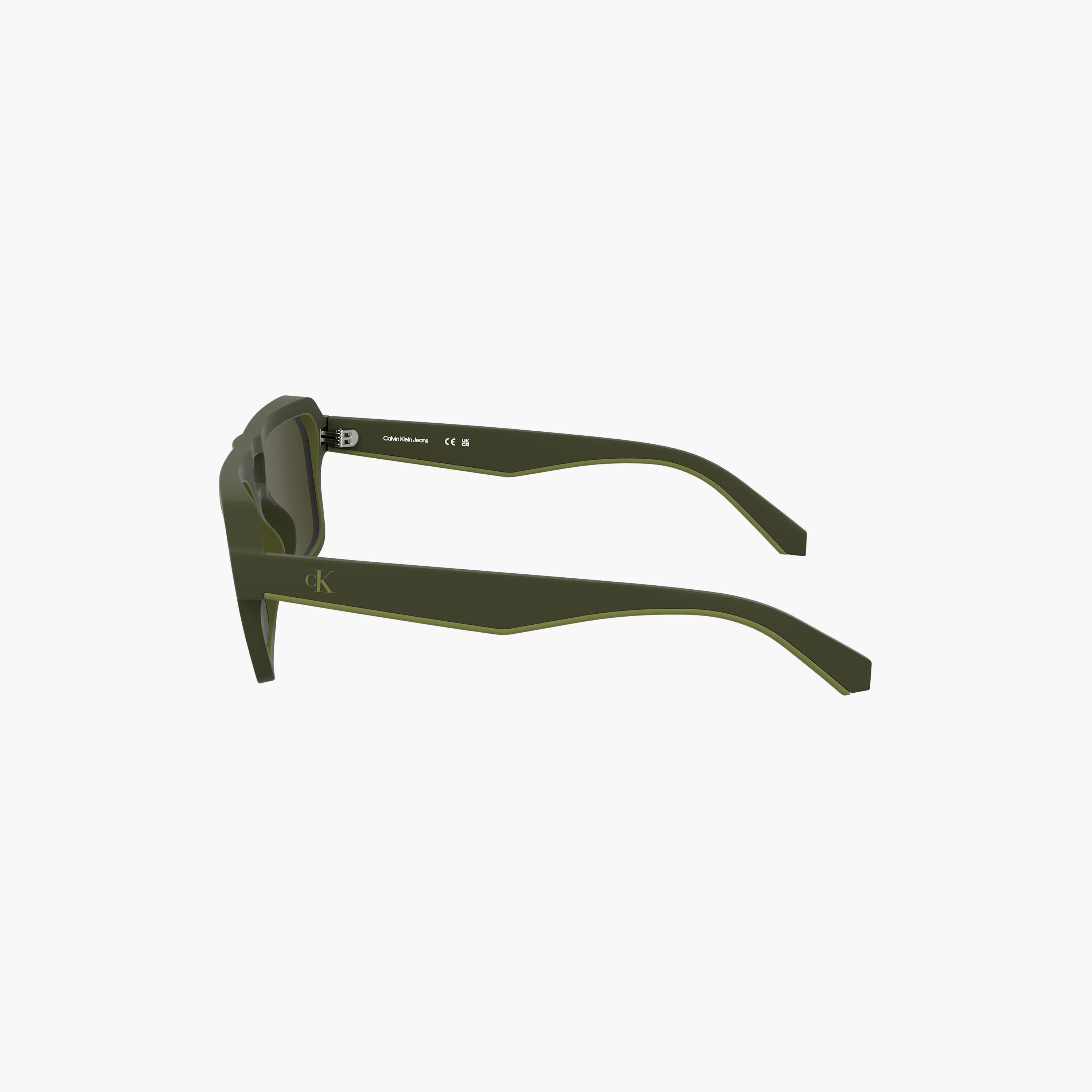 نظارات شمسية رجالية من كالفن كلاين جينز بتصميم طيار، لون أخضر عاكس | CKJ25603S.309-men-sunglasses-image-4