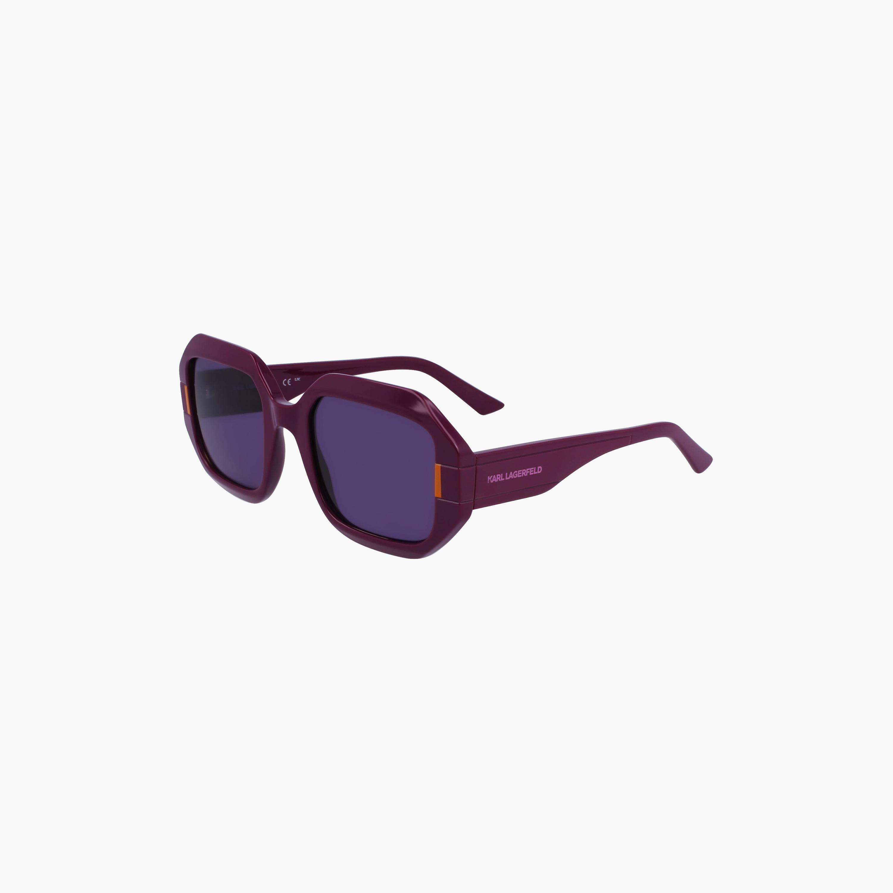 نظارات شمسية نسائية مربعة عاكسة من كارل لاغرفيلد باللون البنفسجي | KL6124S.541-women-sunglasses-image-1