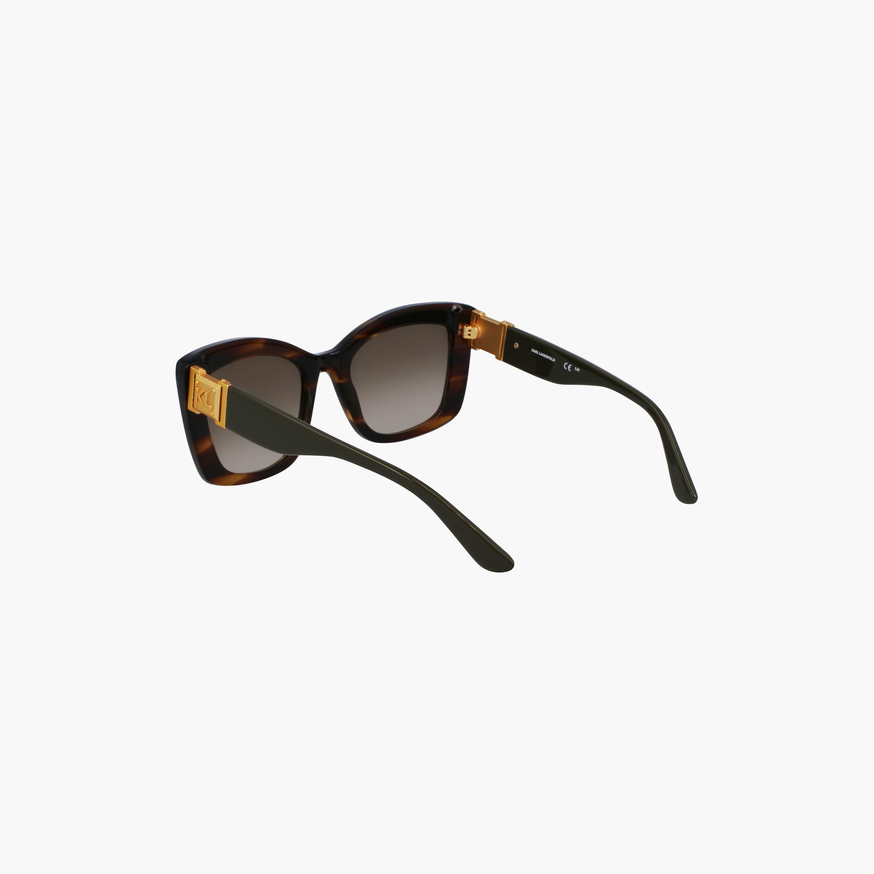 نظارات شمسية نسائية من كارل لاغرفيلد بتصميم عين القطة، لون بني عاكس | KL6139S.212-women-sunglasses-image-2