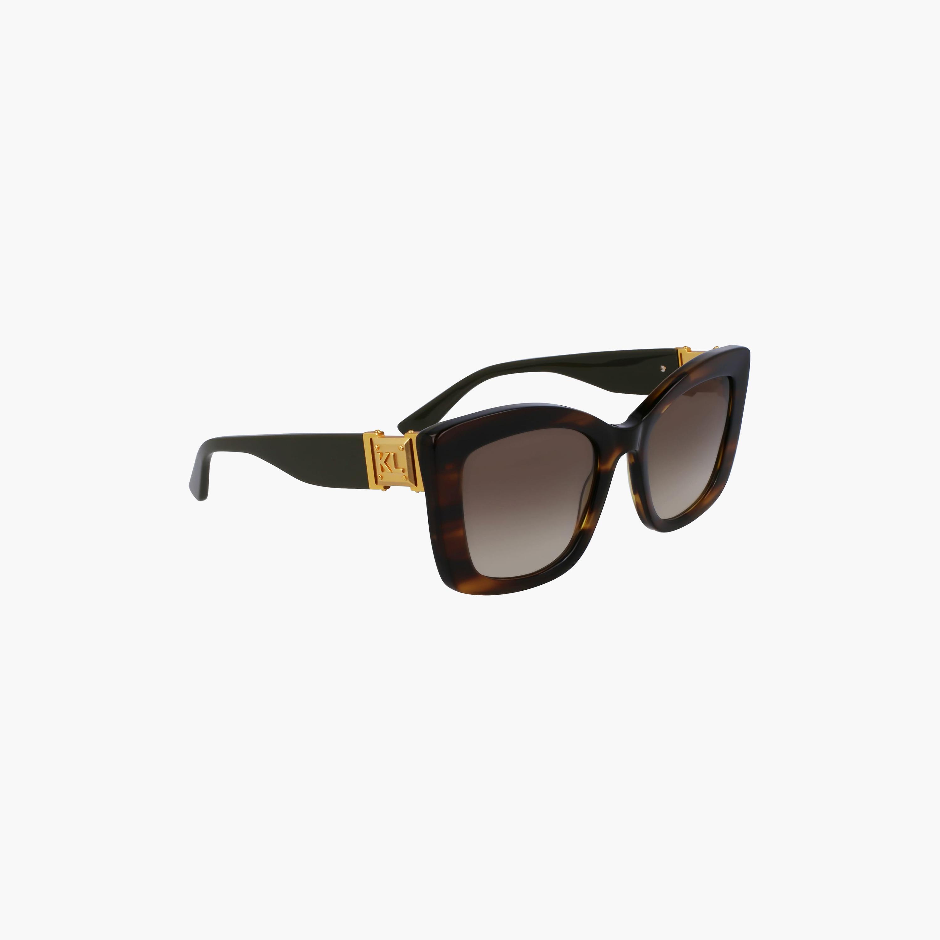 نظارات شمسية نسائية من كارل لاغرفيلد بتصميم عين القطة، لون بني عاكس | KL6139S.212-women-sunglasses-image-4