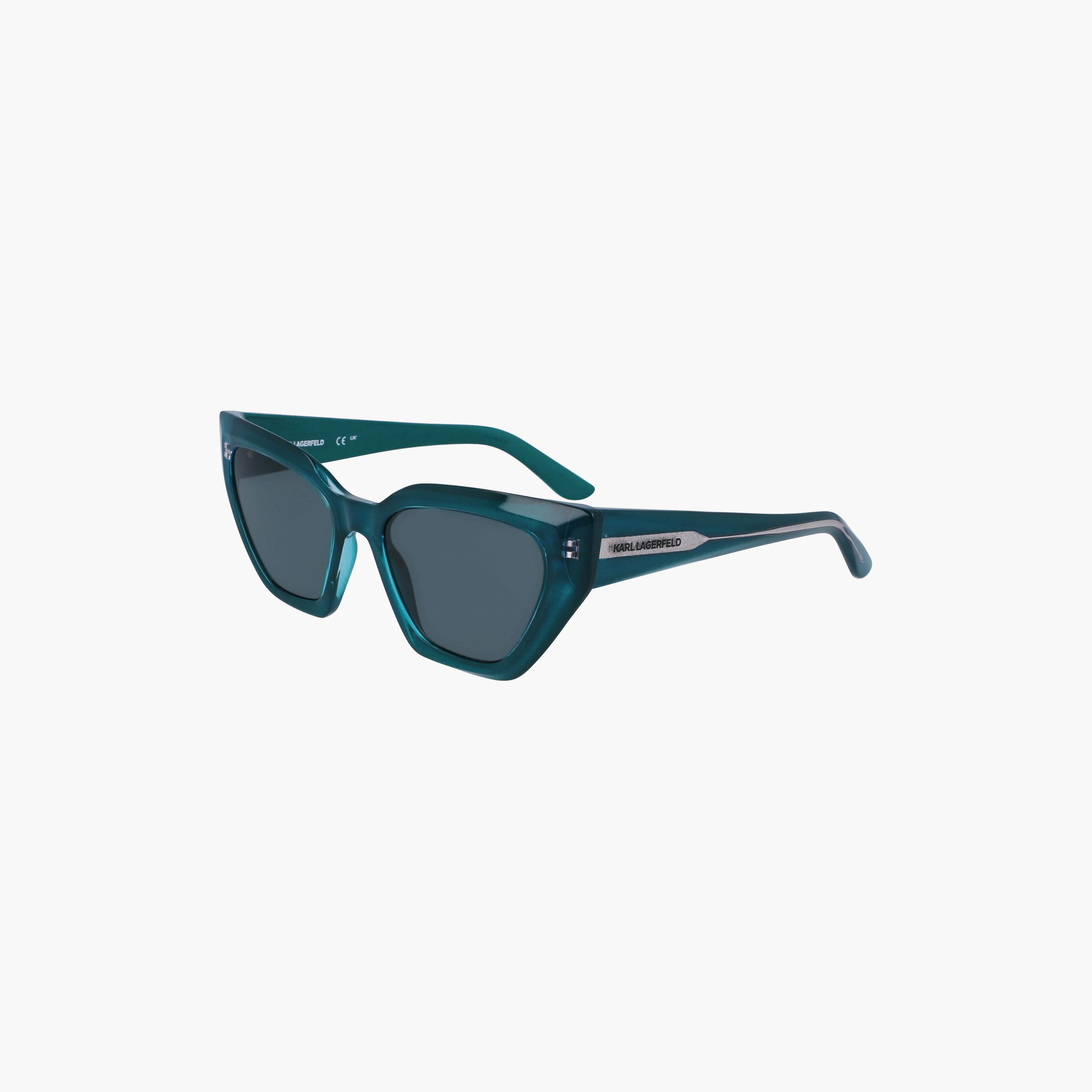 نظارات شمسية نسائية من كارل لاغرفيلد بتصميم عين القطة، رمادية اللون | KL6145S.300-women-sunglasses-image-1