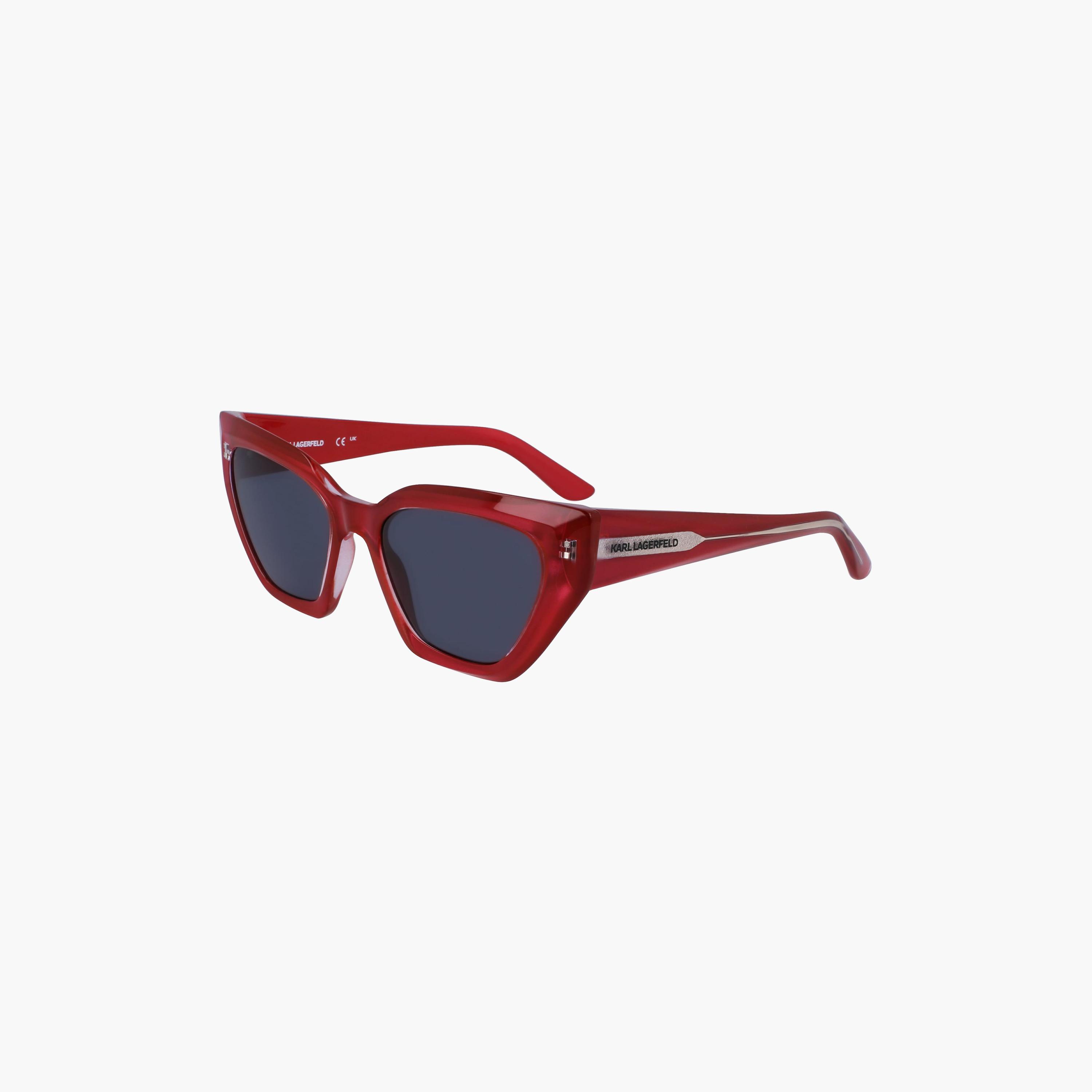 نظارات شمسية نسائية من كارل لاغرفيلد بتصميم عين القطة، لون أزرق عاكس | KL6145S.600-women-sunglasses-image-1