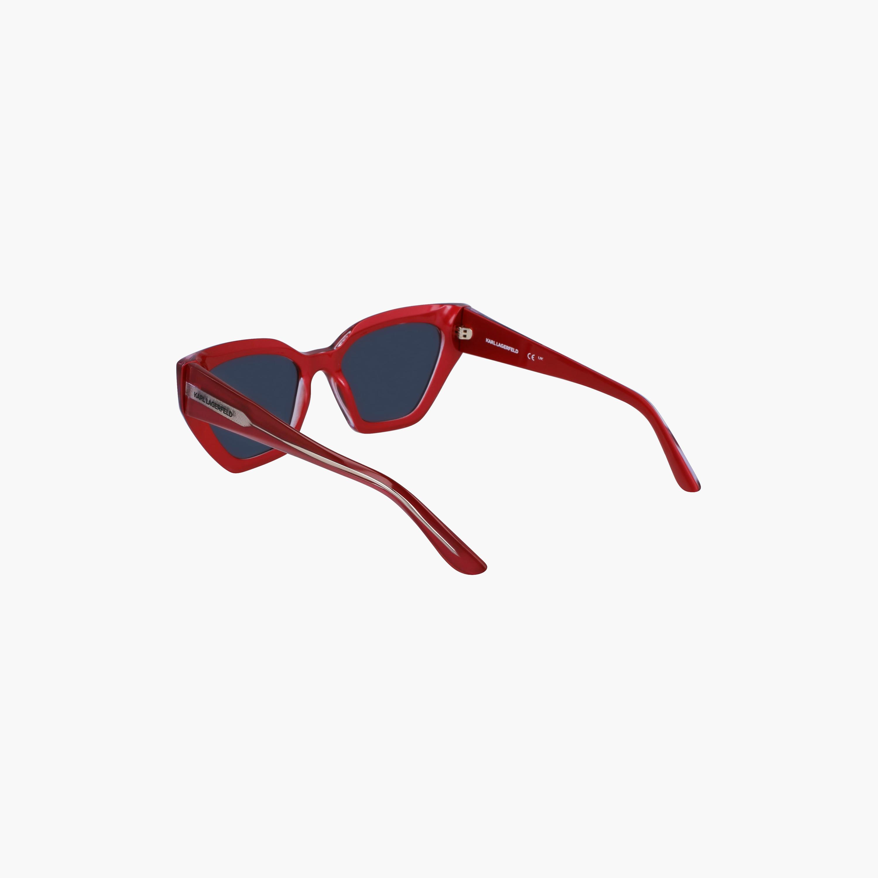 نظارات شمسية نسائية من كارل لاغرفيلد بتصميم عين القطة، لون أزرق عاكس | KL6145S.600-women-sunglasses-image-2
