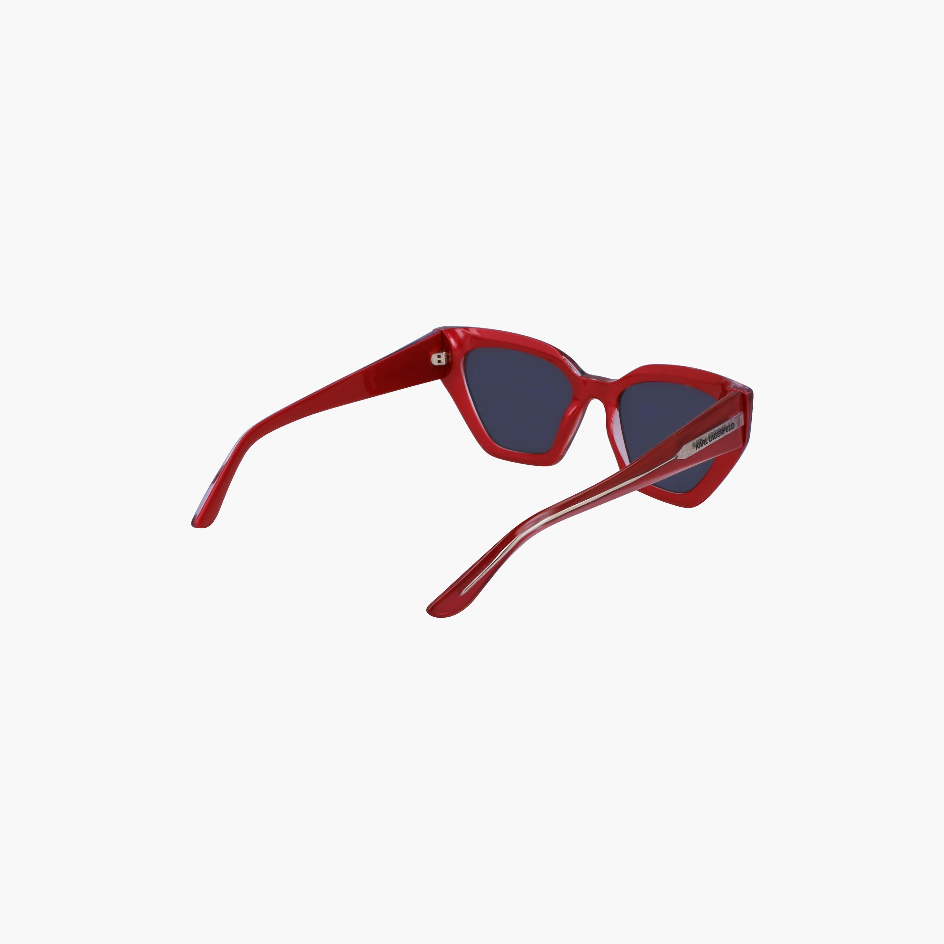 نظارات شمسية نسائية من كارل لاغرفيلد بتصميم عين القطة، لون أزرق عاكس | KL6145S.600-women-sunglasses-image-3