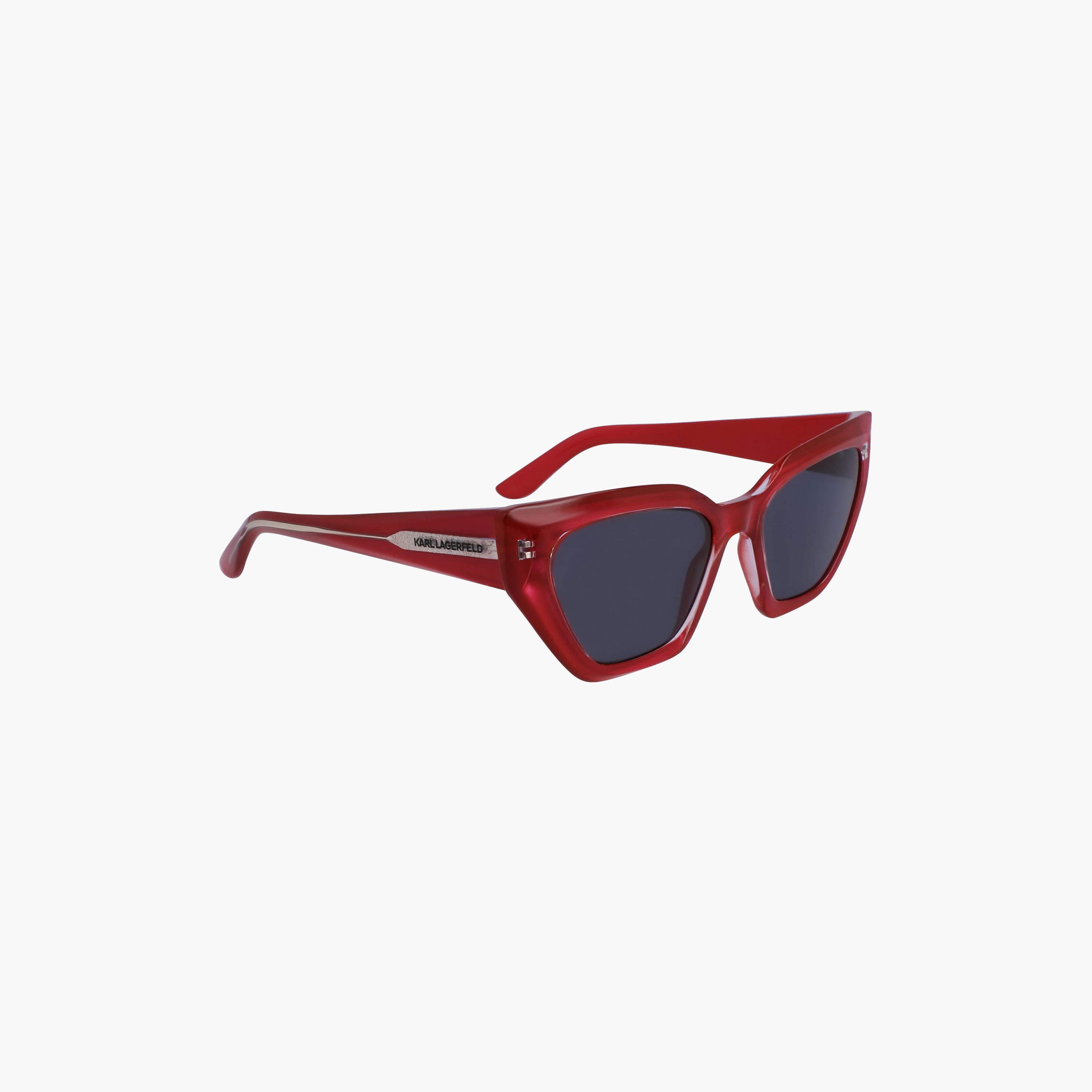 نظارات شمسية نسائية من كارل لاغرفيلد بتصميم عين القطة، لون أزرق عاكس | KL6145S.600-women-sunglasses-image-4