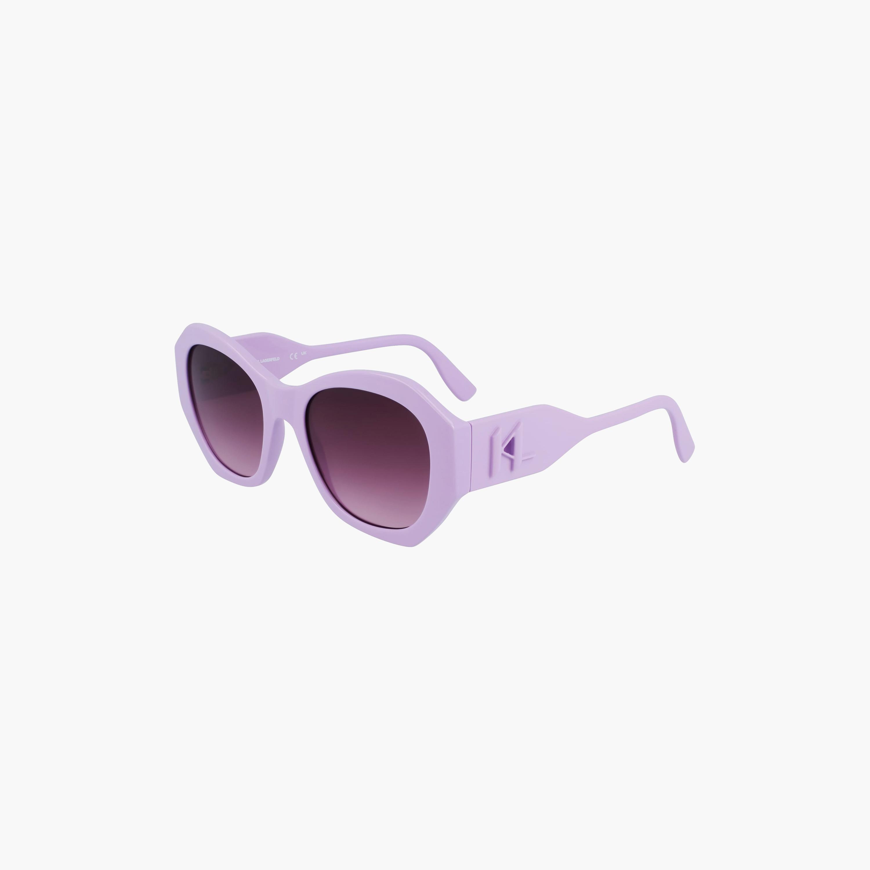 نظارات شمسية نسائية من كارل لاغرفيلد بتصميم سداسي عاكس باللون البنفسجي | KL6146S.516-women-sunglasses-image-1