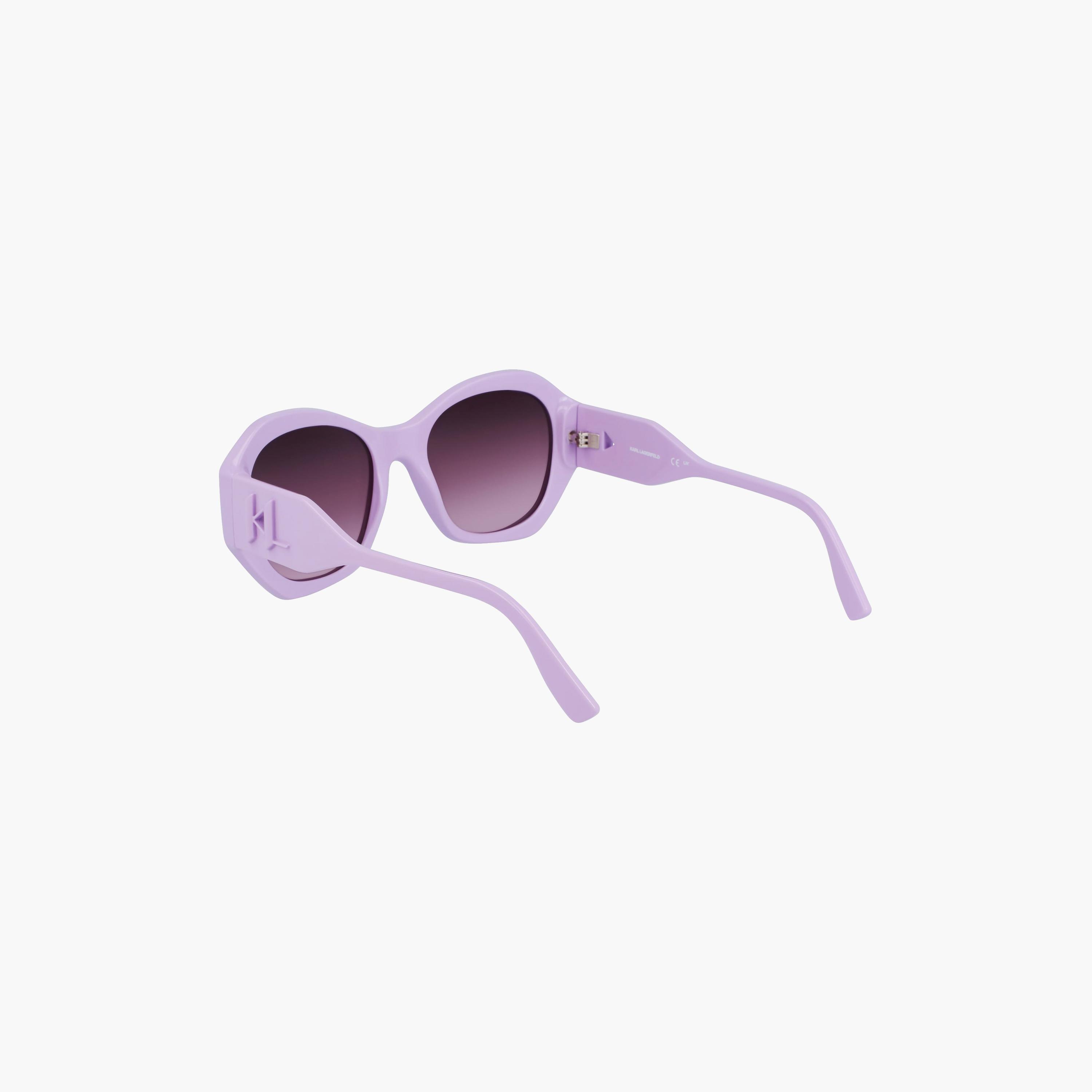 نظارات شمسية نسائية من كارل لاغرفيلد بتصميم سداسي عاكس باللون البنفسجي | KL6146S.516-women-sunglasses-image-2