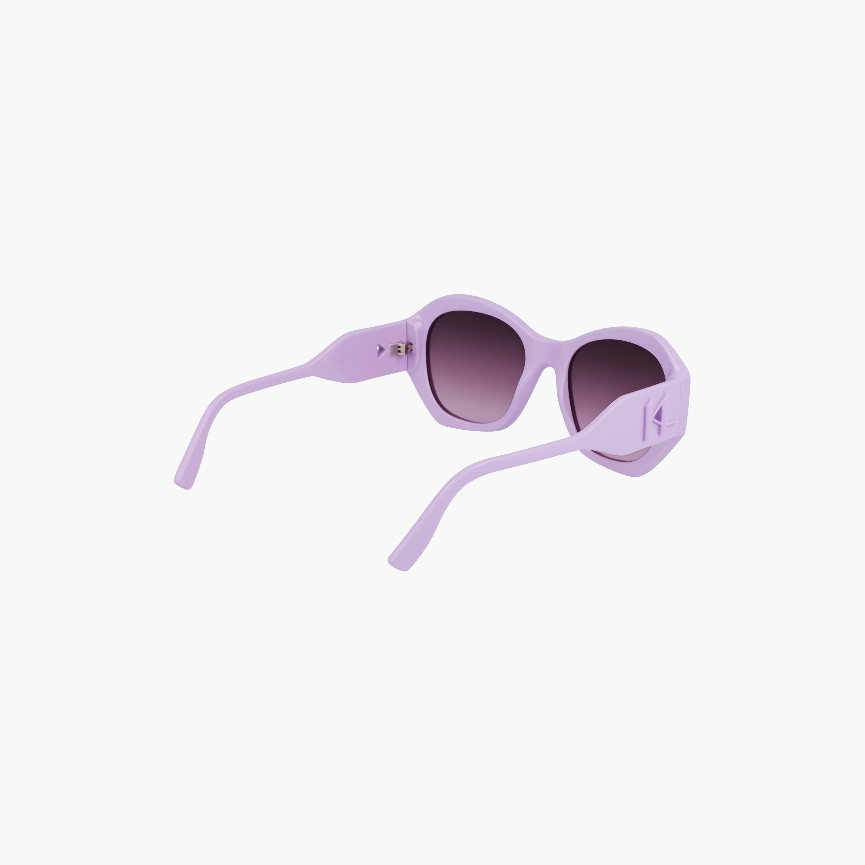 نظارات شمسية نسائية من كارل لاغرفيلد بتصميم سداسي عاكس باللون البنفسجي | KL6146S.516-women-sunglasses-image-3