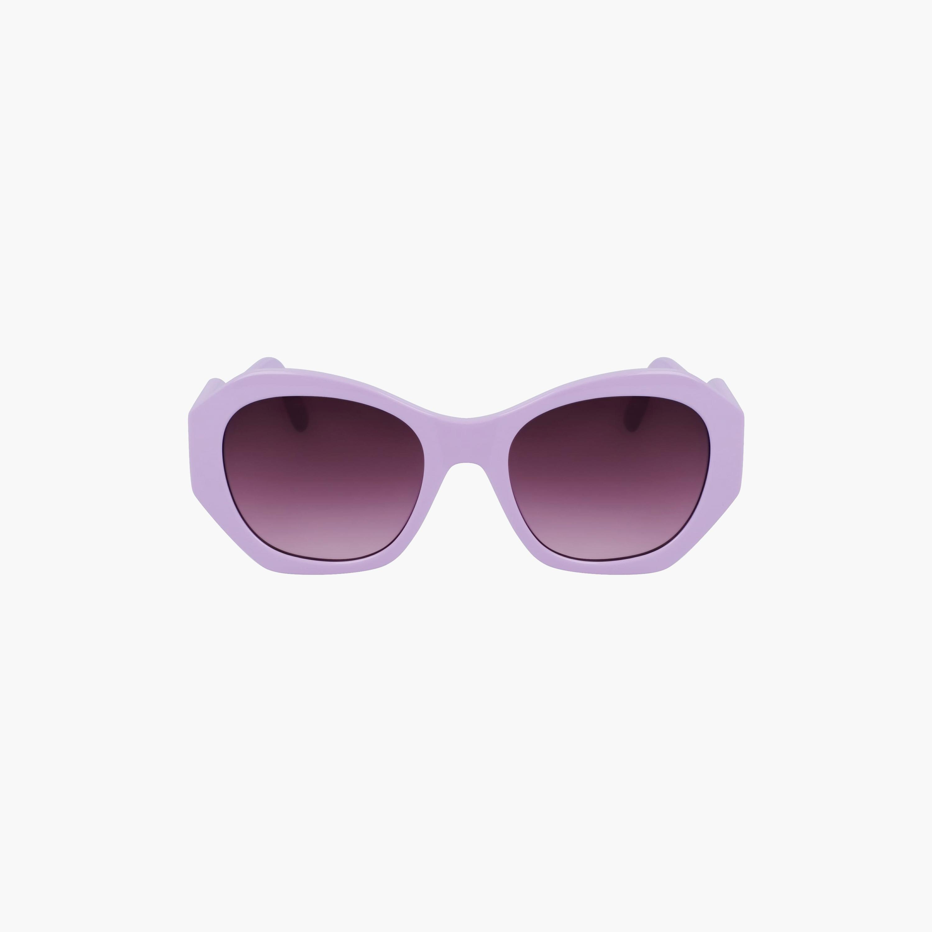 نظارات شمسية نسائية من كارل لاغرفيلد بتصميم سداسي عاكس باللون البنفسجي | KL6146S.516-women-sunglasses-image-7