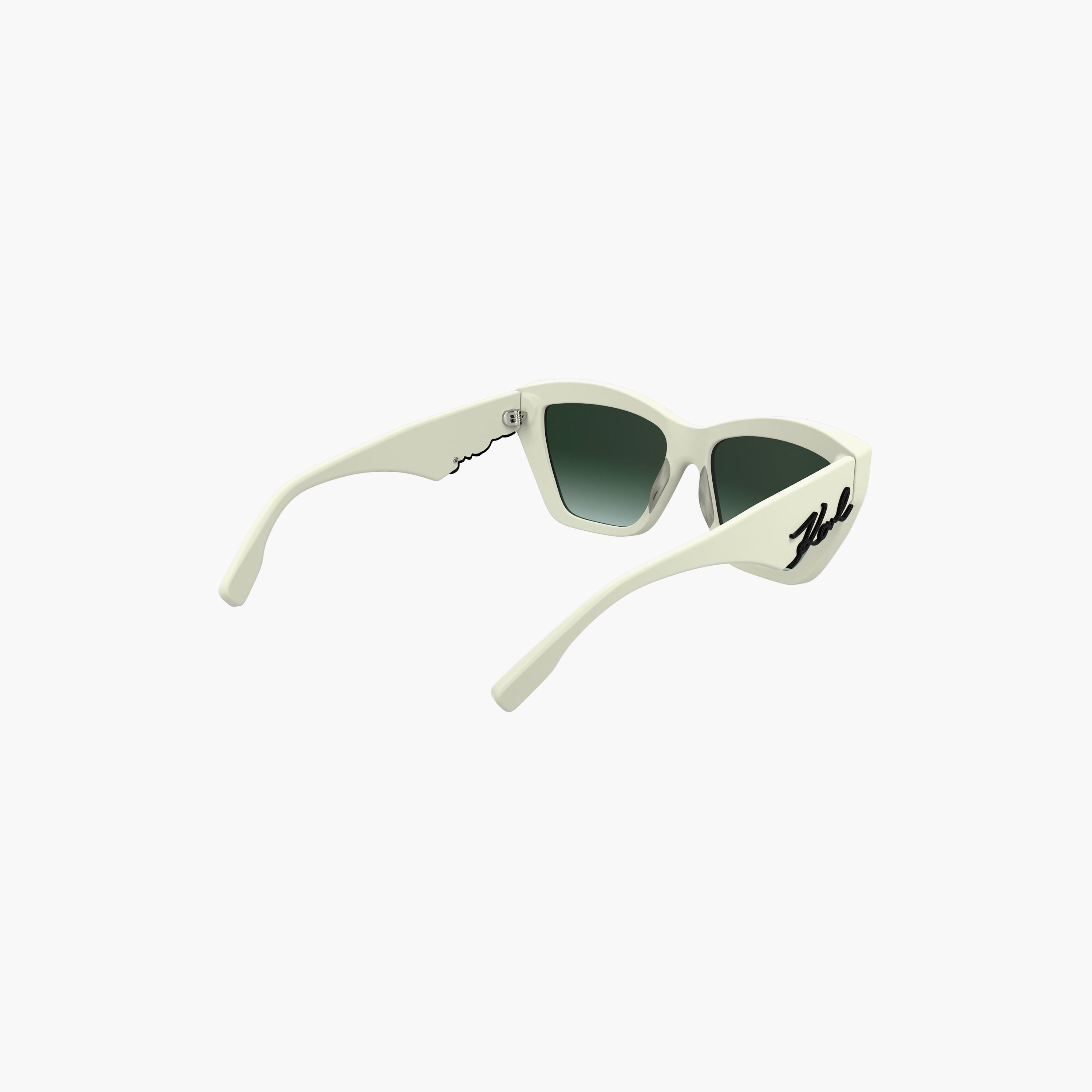 نظارات شمسية نسائية من كارل لاغرفيلد بتصميم عين القطة، لون أخضر عاكس | KL6179S.105-women-sunglasses-image-3