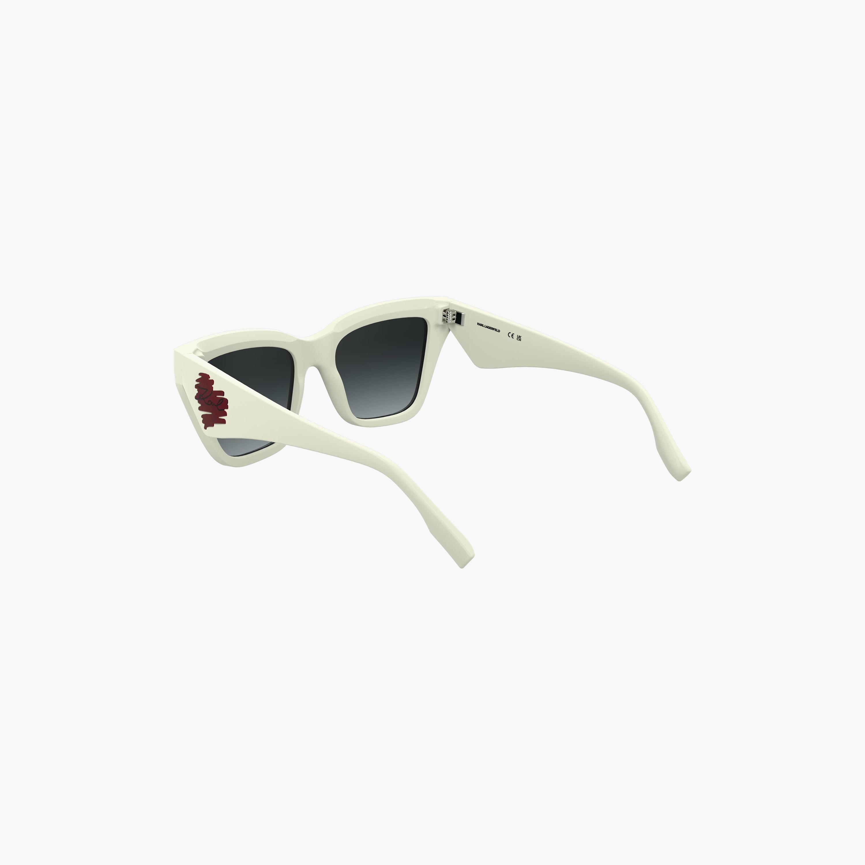 نظارات شمسية نسائية من كارل لاغرفيلد بتصميم عين القطة، رمادية اللون | KL6184S.105-women-sunglasses-image-3