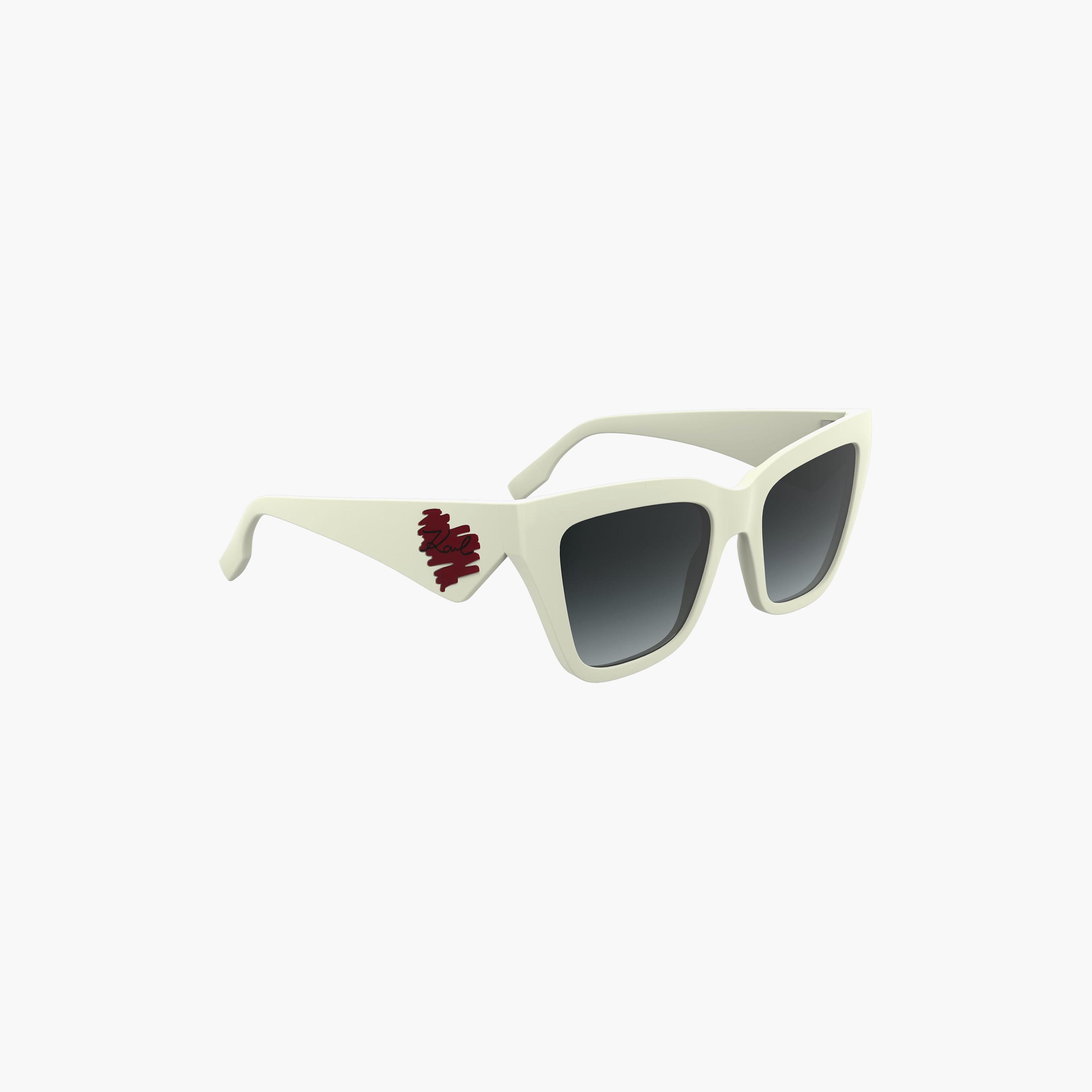 نظارات شمسية نسائية من كارل لاغرفيلد بتصميم عين القطة، رمادية اللون | KL6184S.105-women-sunglasses-image-4