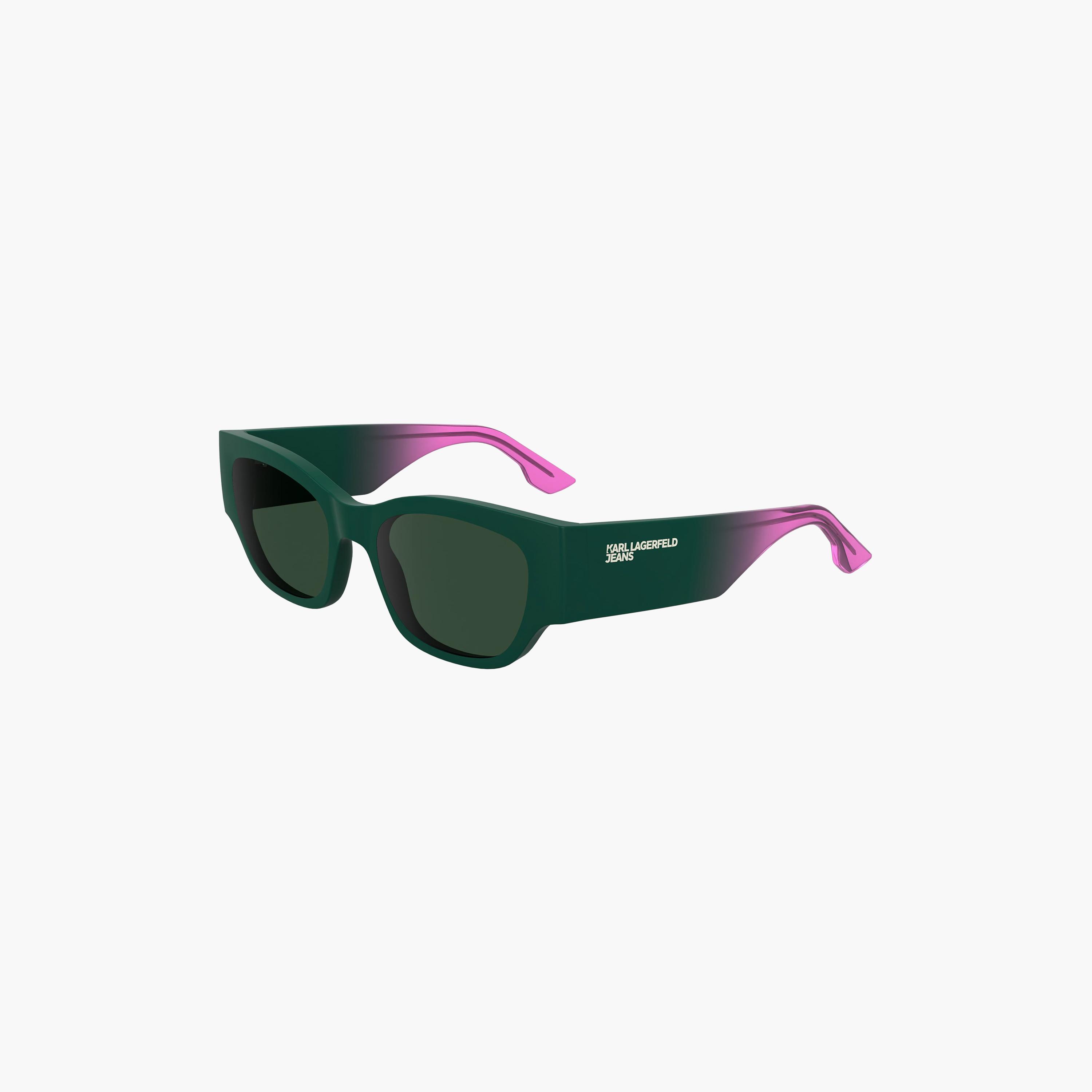 Karl Lagerfeld Unisex Square Mirror Green Sunglasses | KLJ6168S.301-men-sunglasses-image-1