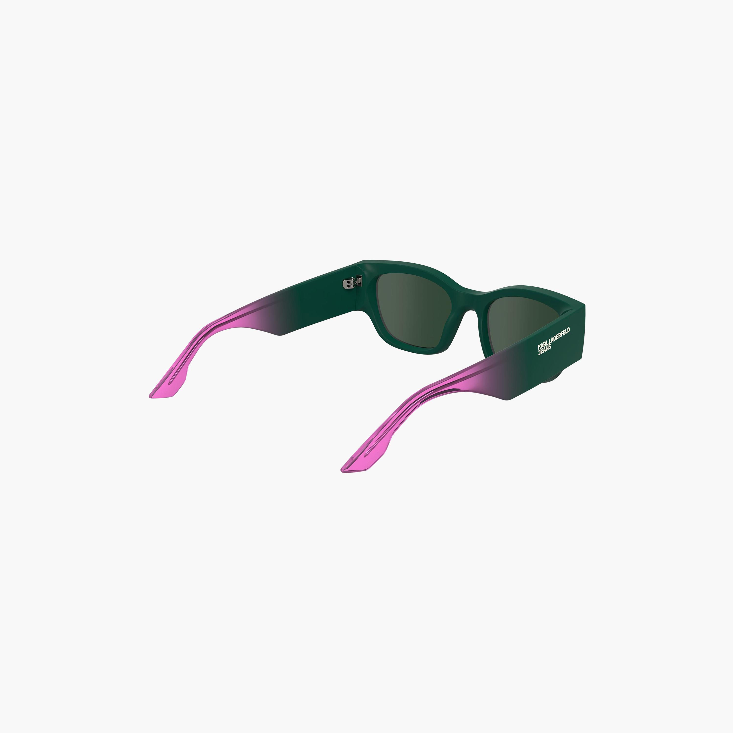 Karl Lagerfeld Unisex Square Mirror Green Sunglasses | KLJ6168S.301-men-sunglasses-image-3