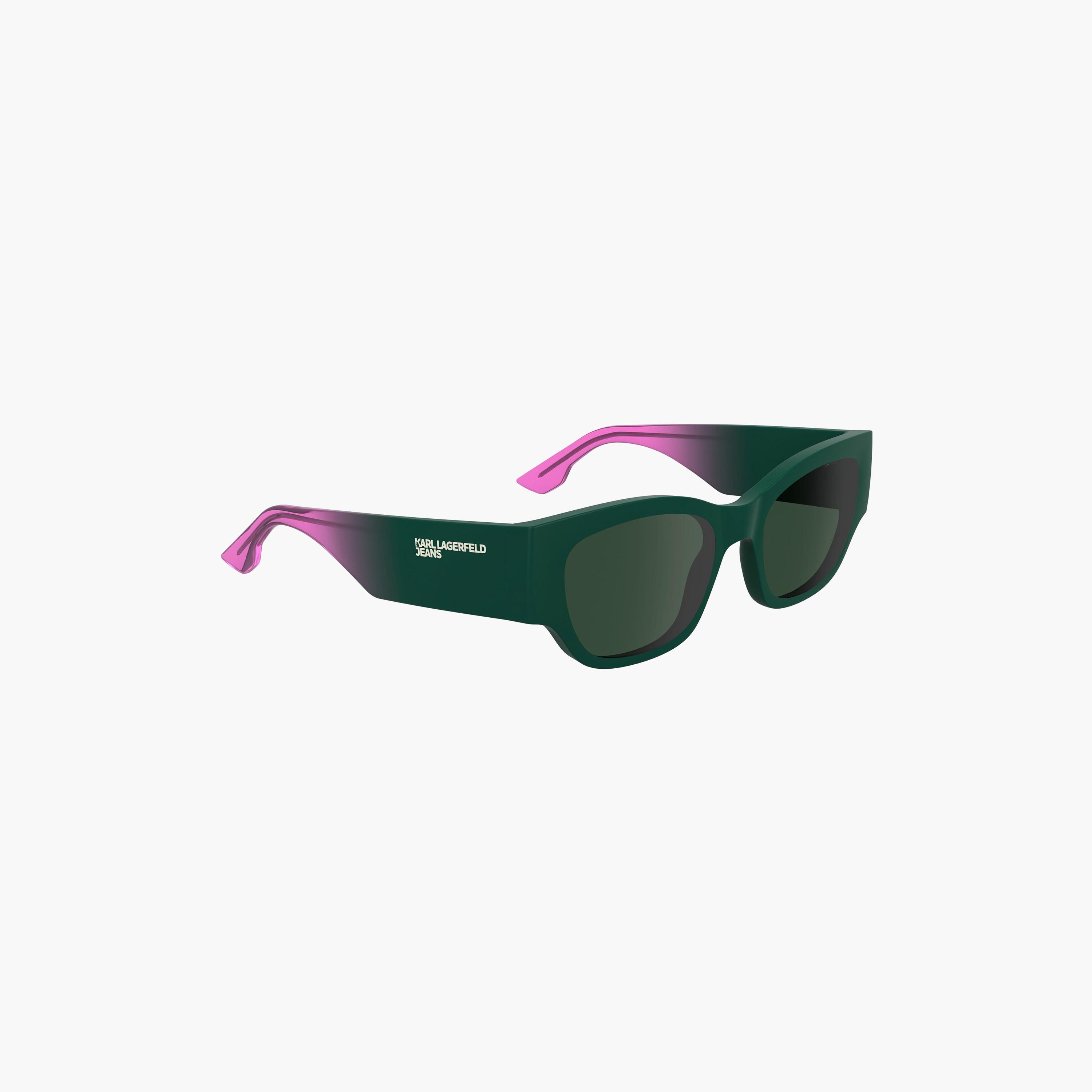 Karl Lagerfeld Unisex Square Mirror Green Sunglasses | KLJ6168S.301-men-sunglasses-image-4