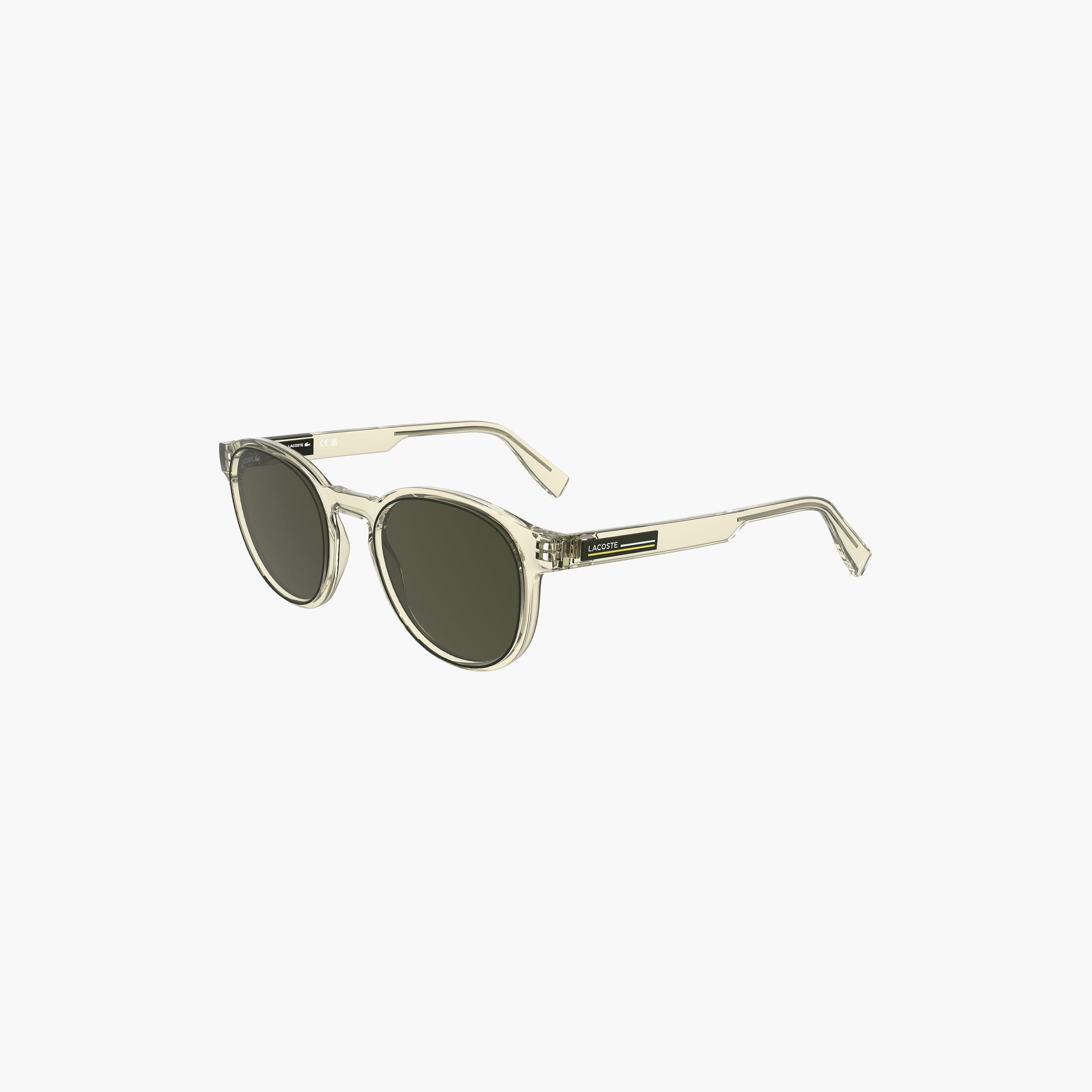 نظارات شمسية رجالية دائرية عاكسة من لاكوست باللون الأخضر | L6055SN.750-men-sunglasses-image-1