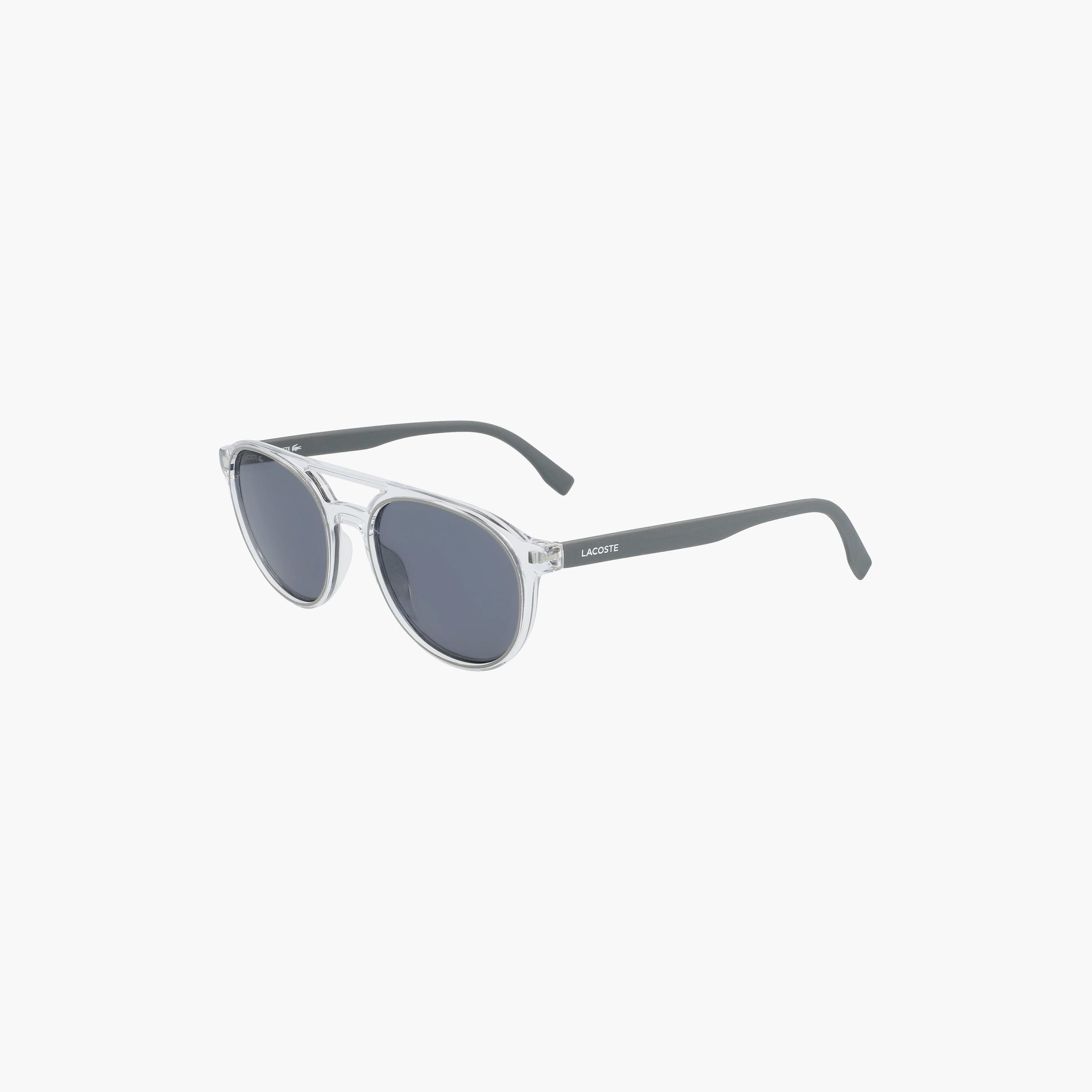نظارات شمسية لاكوست للجنسين بتصميم طيار عاكس باللون الأزرق | L881SN.057-men-sunglasses-image-1