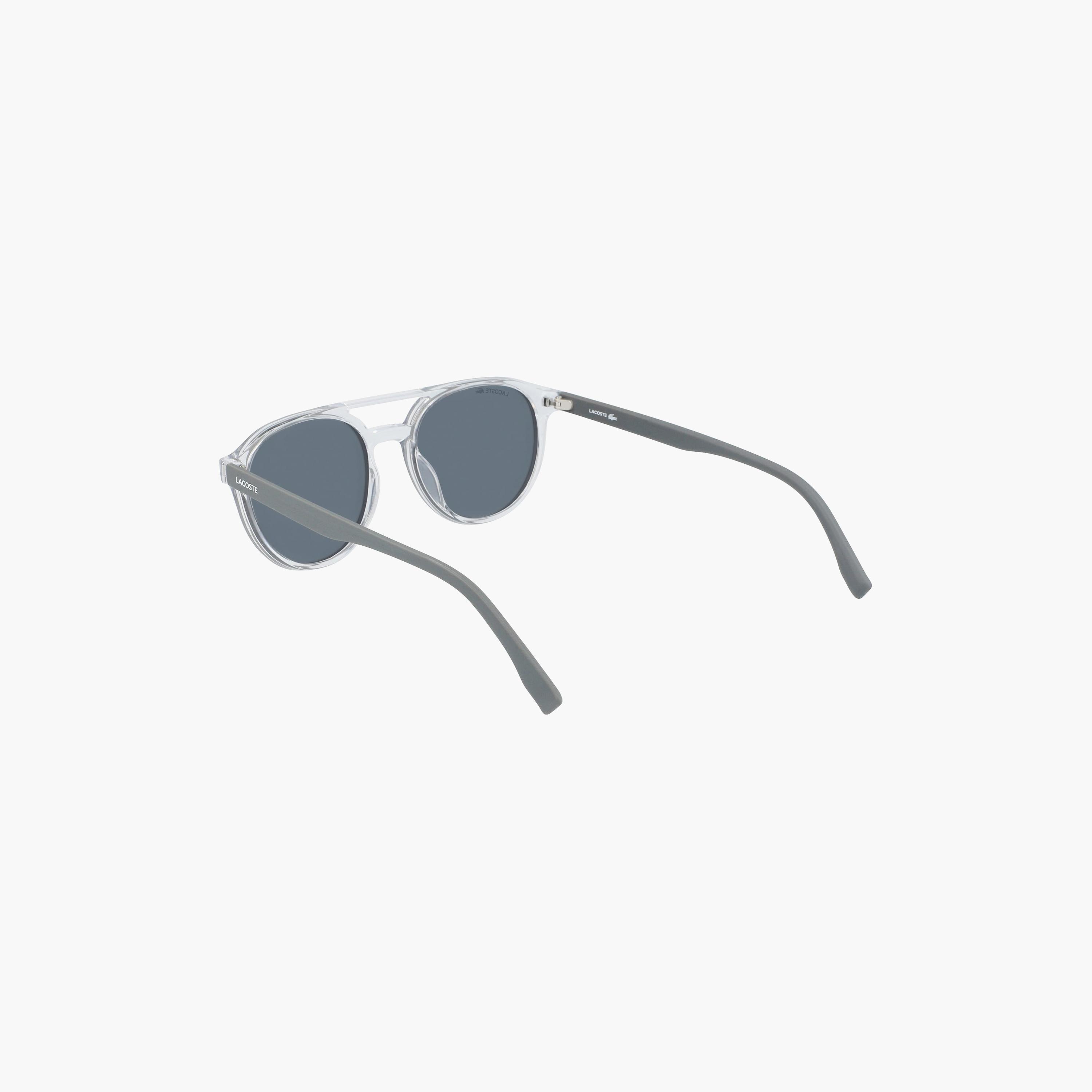 نظارات شمسية لاكوست للجنسين بتصميم طيار عاكس باللون الأزرق | L881SN.057-men-sunglasses-image-2