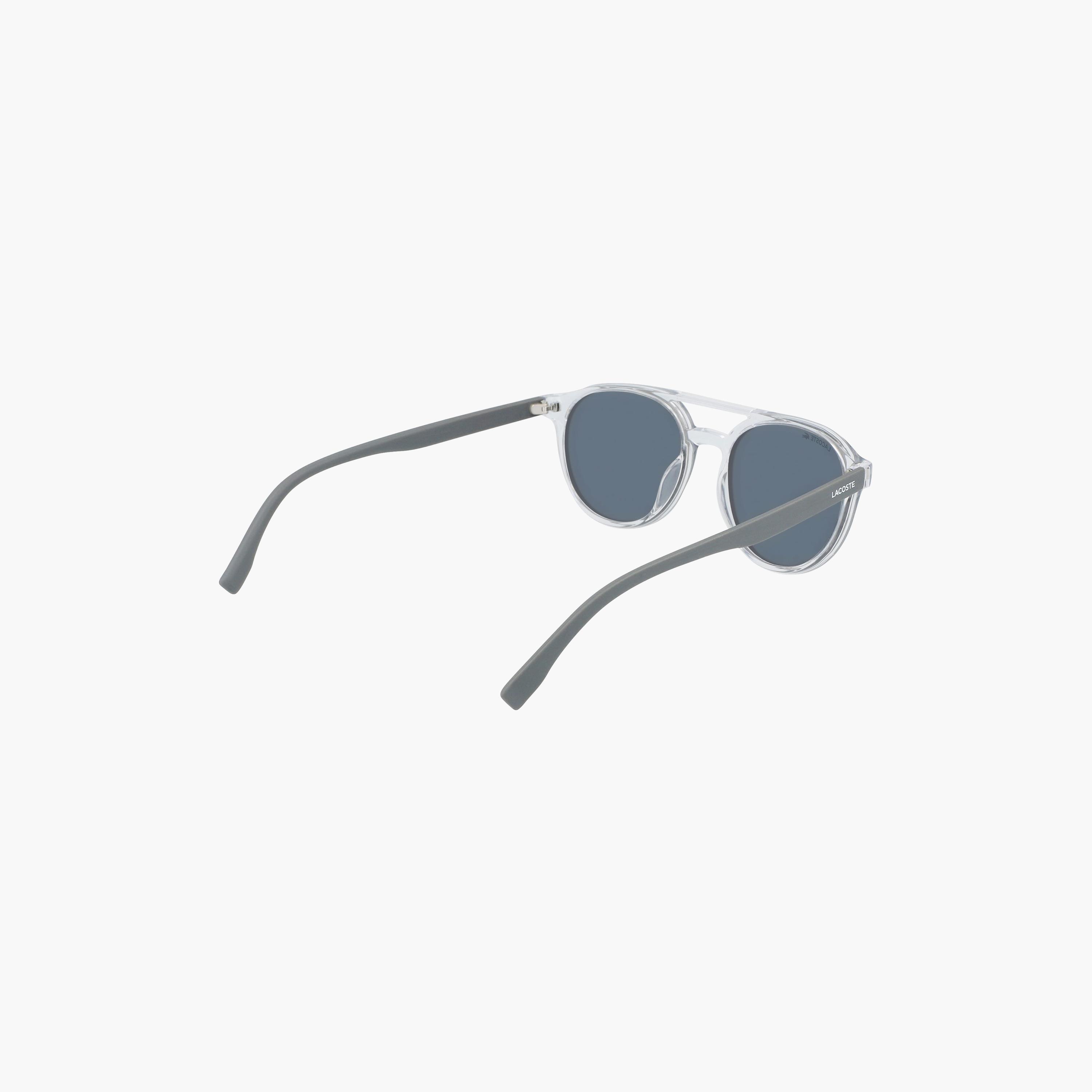 نظارات شمسية لاكوست للجنسين بتصميم طيار عاكس باللون الأزرق | L881SN.057-men-sunglasses-image-3