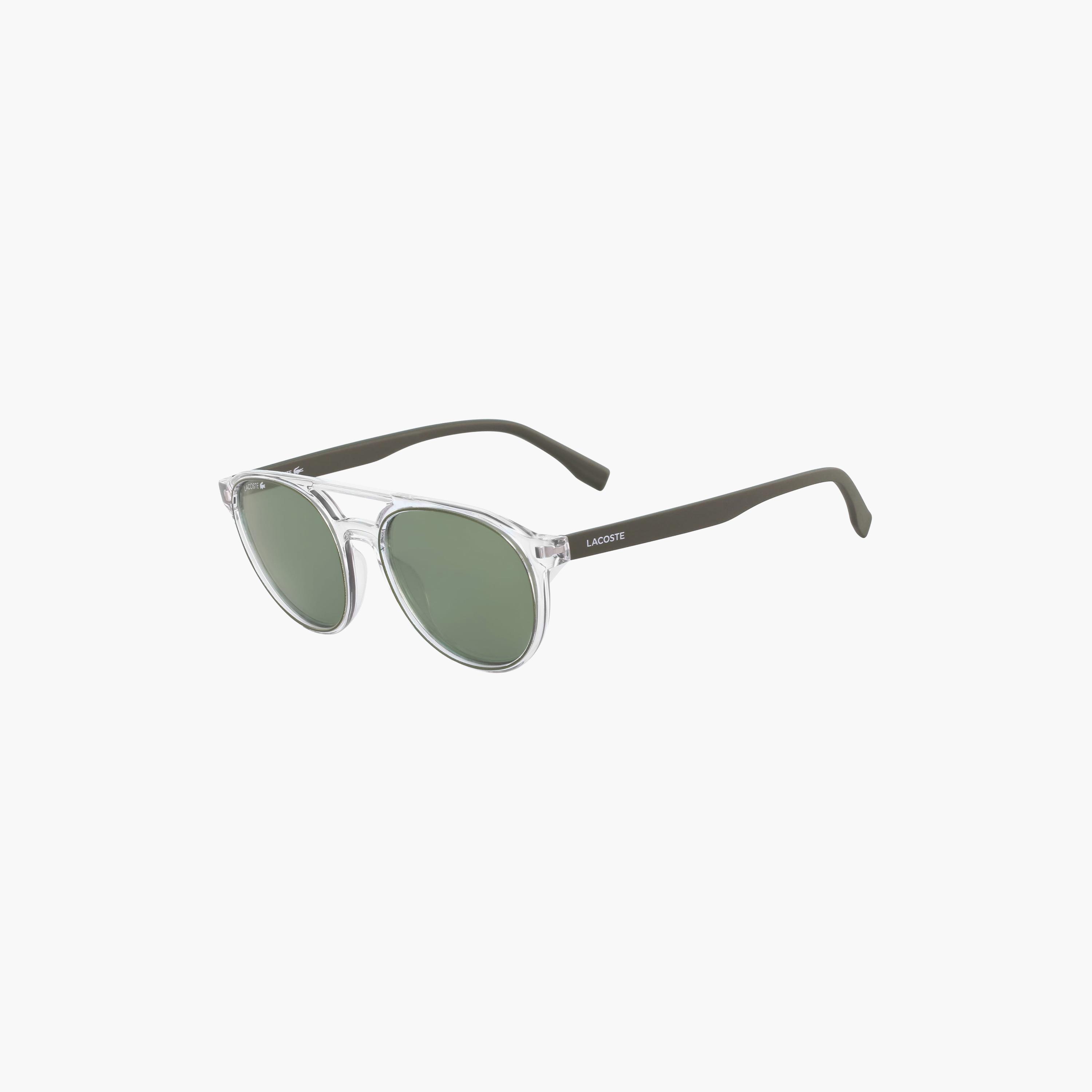 نظارات شمسية لاكوست للجنسين بتصميم طيار، لون أخضر عاكس | L881SN.317-men-sunglasses-image-1