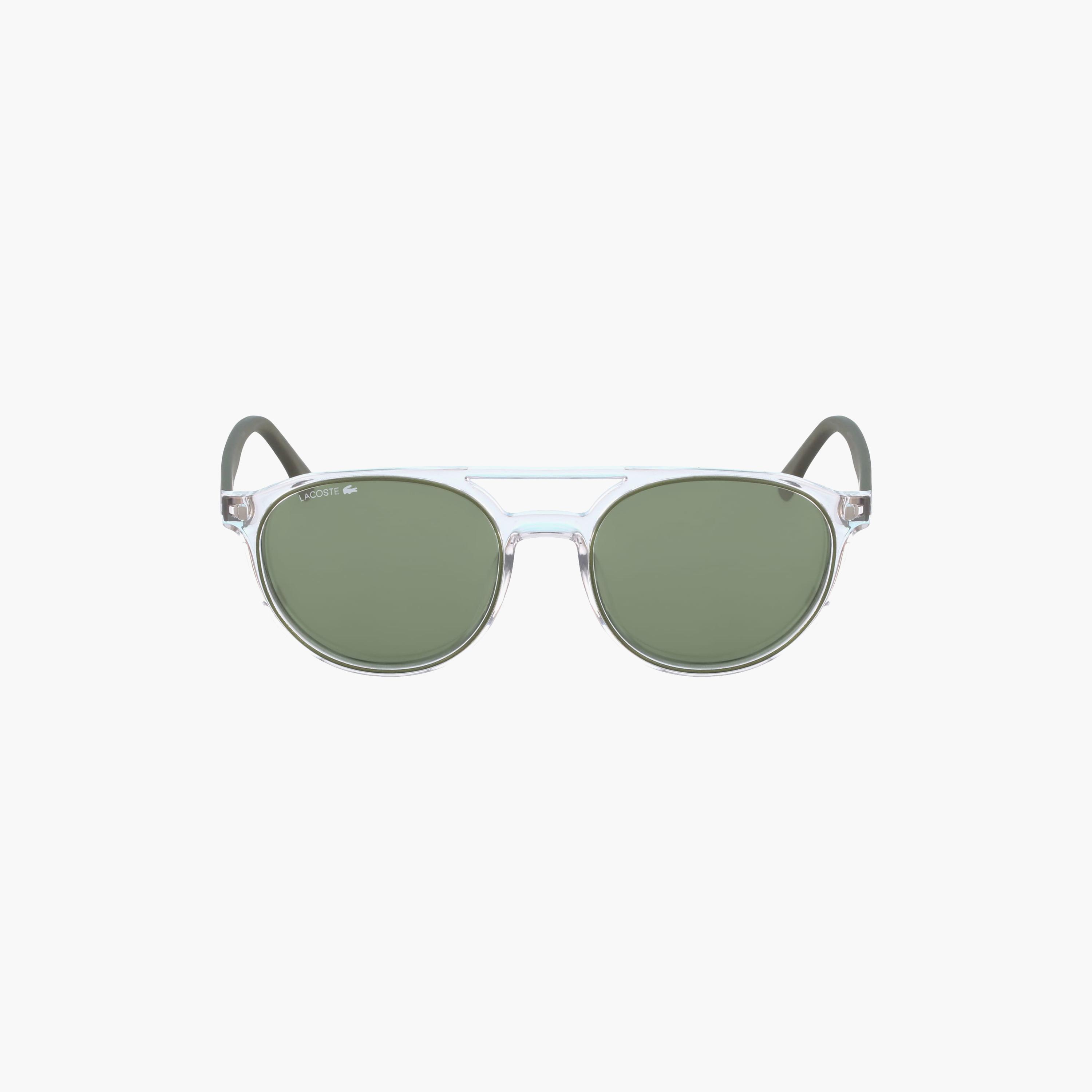 نظارات شمسية لاكوست للجنسين بتصميم طيار، لون أخضر عاكس | L881SN.317-men-sunglasses-image-2
