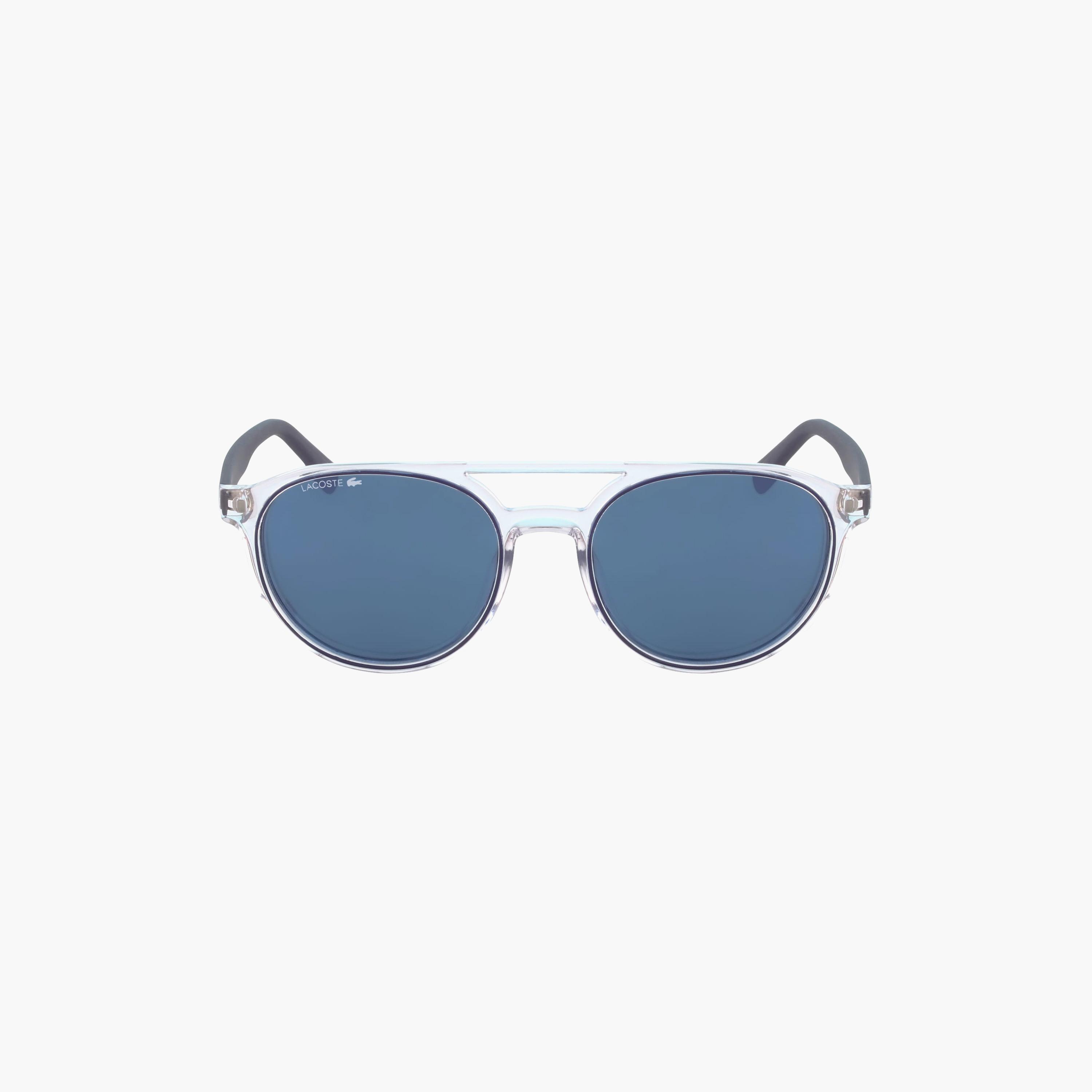 نظارات شمسية لاكوست للجنسين بتصميم طيار، لون أزرق عاكس | L881SN.424-men-sunglasses-image-2