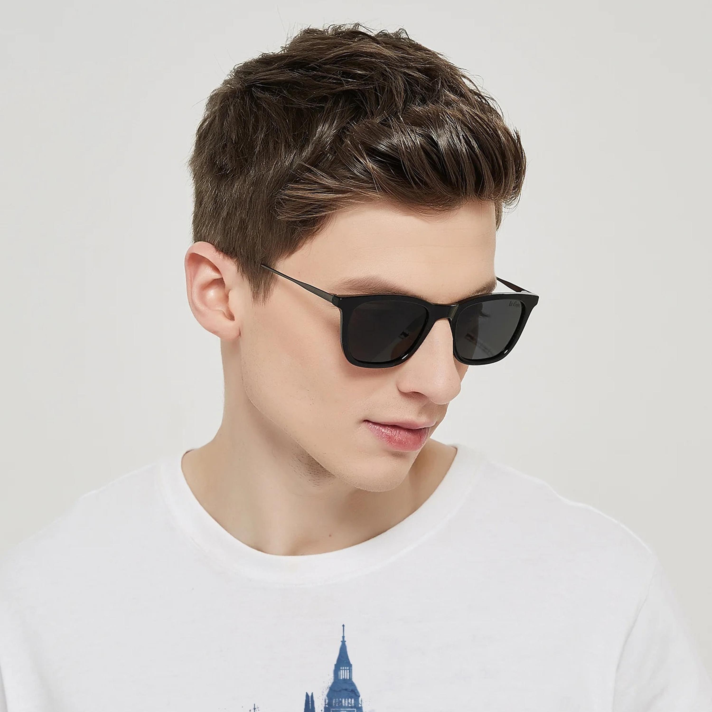نظارات شمسية مربعة رمادية اللون من لي كوبر للرجال | LC1003C03-men-sunglasses-image-3