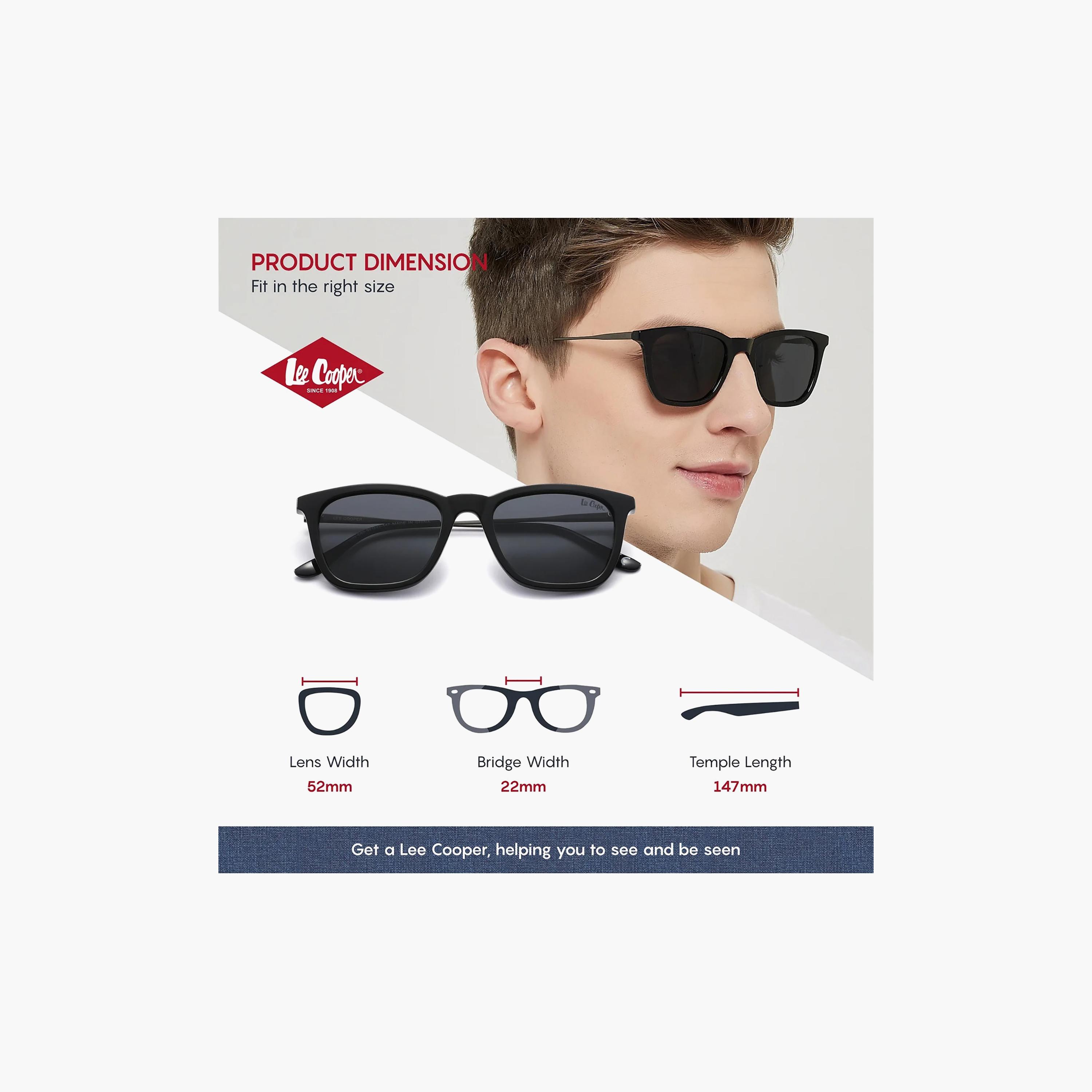 نظارات شمسية مربعة رمادية اللون من لي كوبر للرجال | LC1003C03-men-sunglasses-image-4