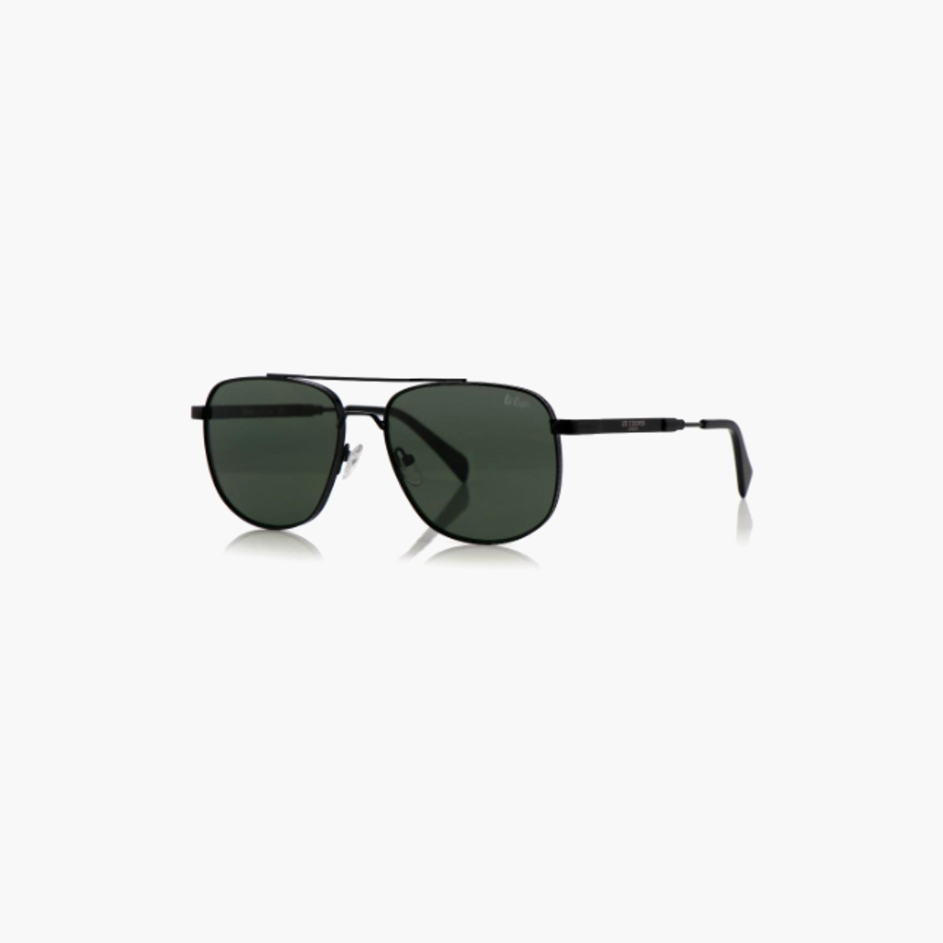 نظارات شمسية رجالية من لي كوبر بتصميم طيار وعدسات خضراء مستقطبة | LCM10245C1-men-sunglasses-image-1