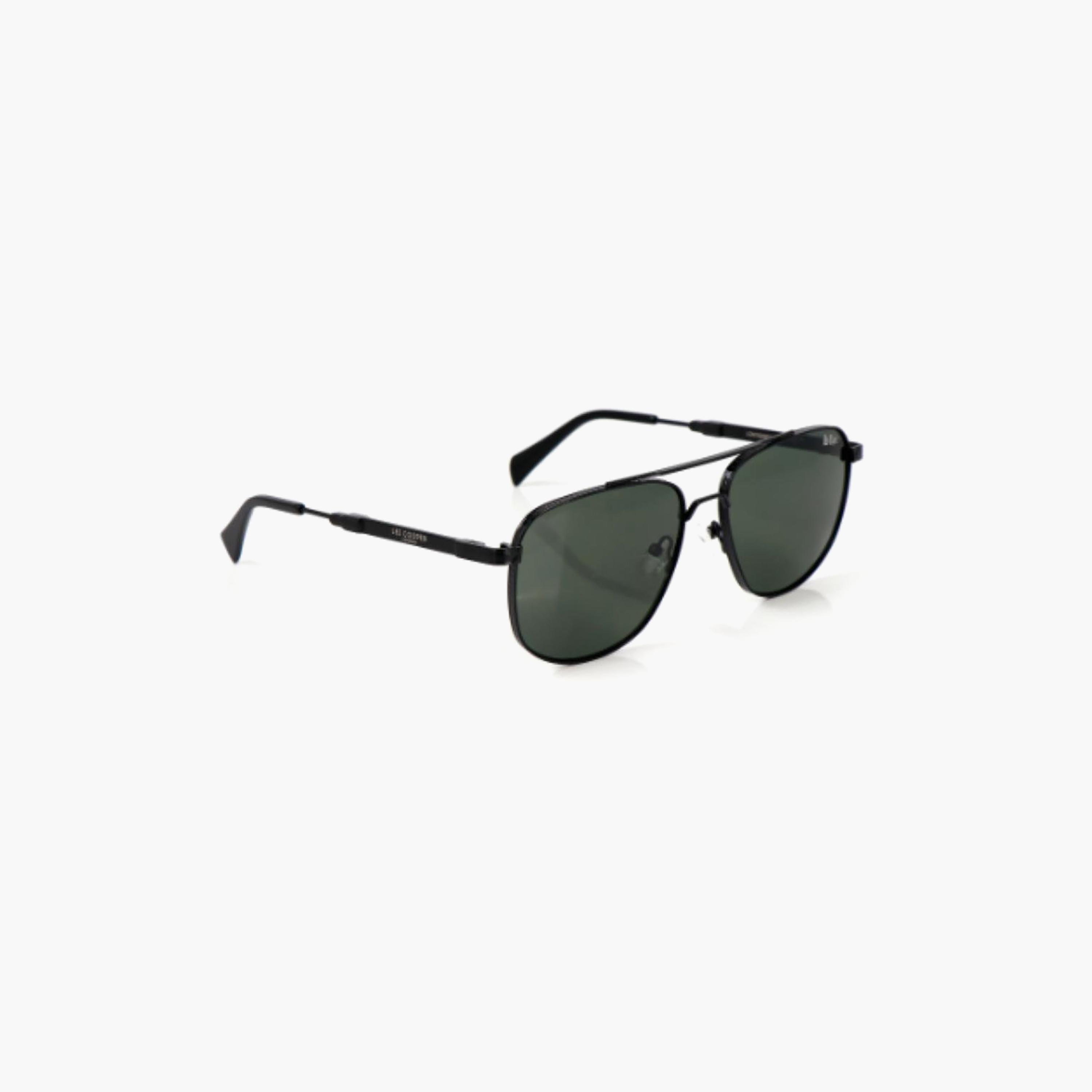 نظارات شمسية رجالية من لي كوبر بتصميم طيار وعدسات خضراء مستقطبة | LCM10245C1-men-sunglasses-image-2