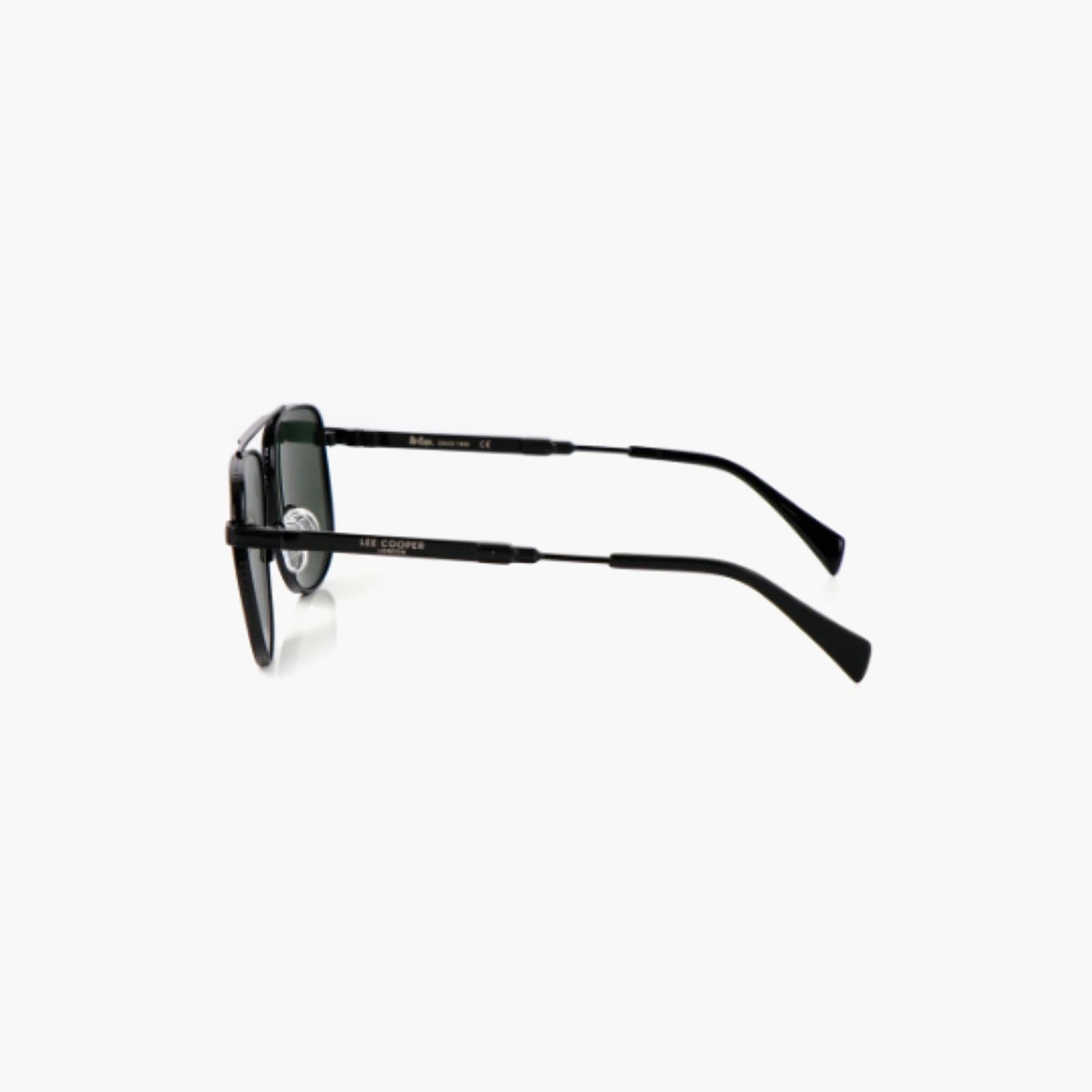 نظارات شمسية رجالية من لي كوبر بتصميم طيار وعدسات خضراء مستقطبة | LCM10245C1-men-sunglasses-image-3