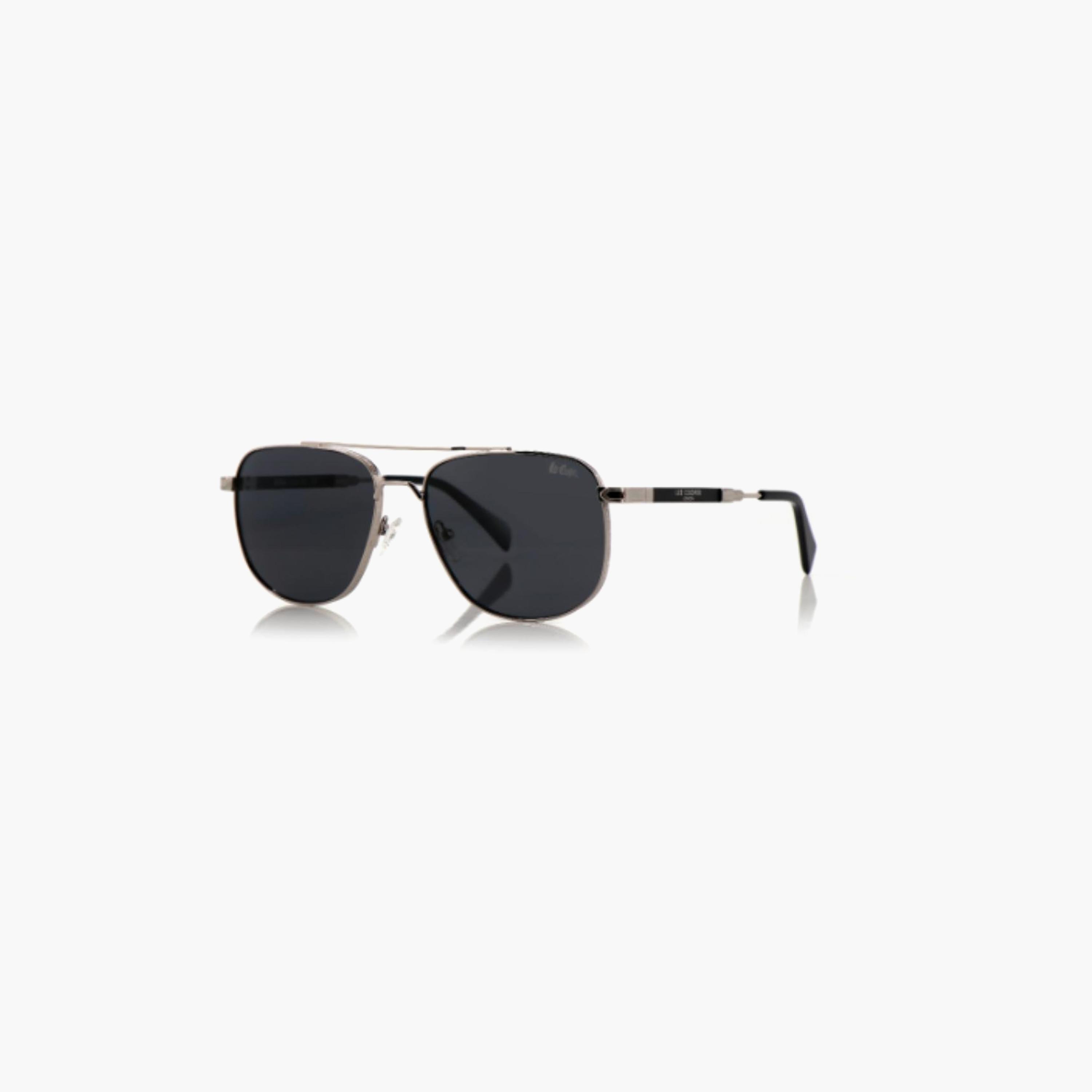 نظارات شمسية رجالية من لي كوبر بتصميم طيار وعدسات رمادية مستقطبة | LCM10245C2-men-sunglasses-image-1