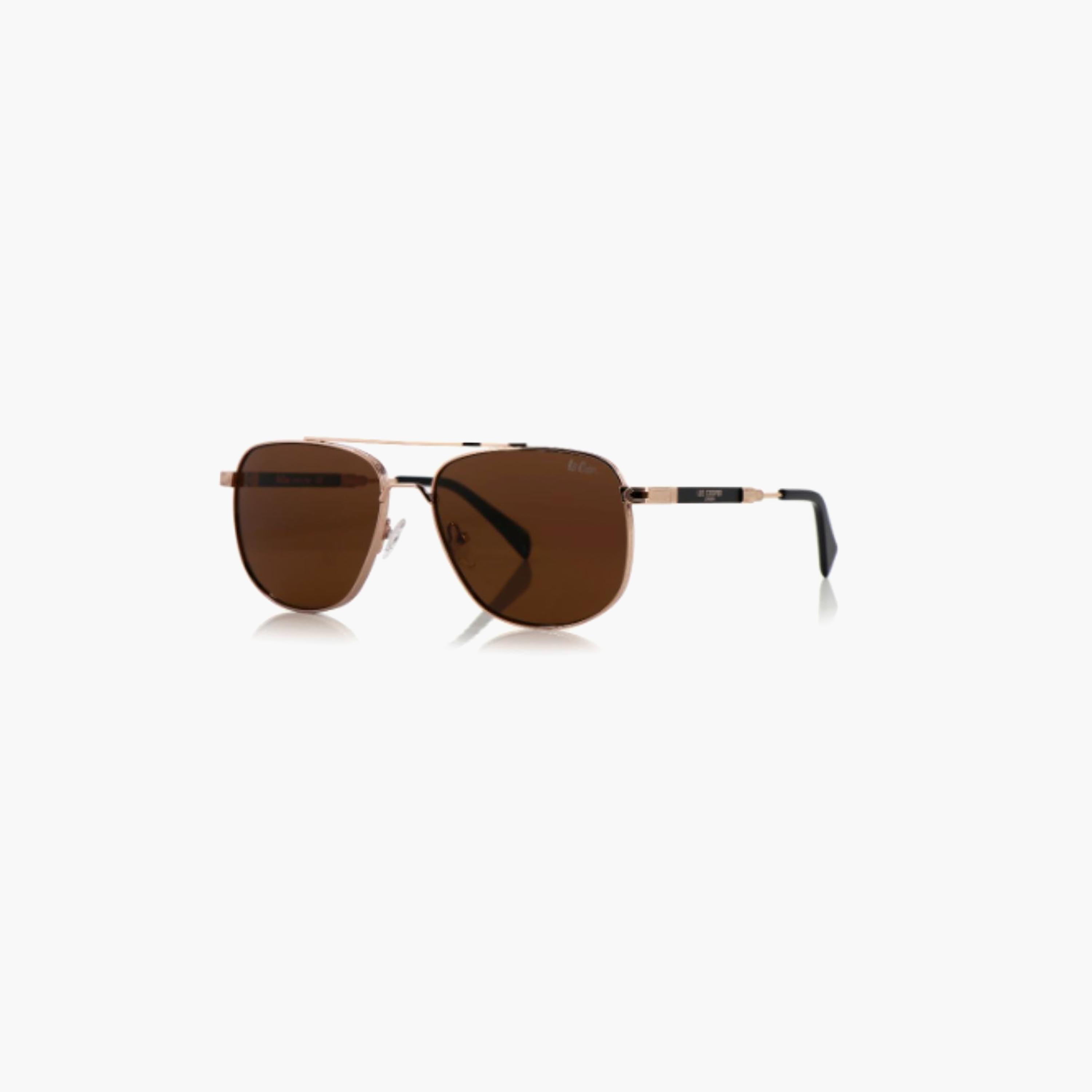 نظارات شمسية رجالية من لي كوبر بتصميم طيار وعدسات بنية مستقطبة | LCM10245C4-men-sunglasses-image-1