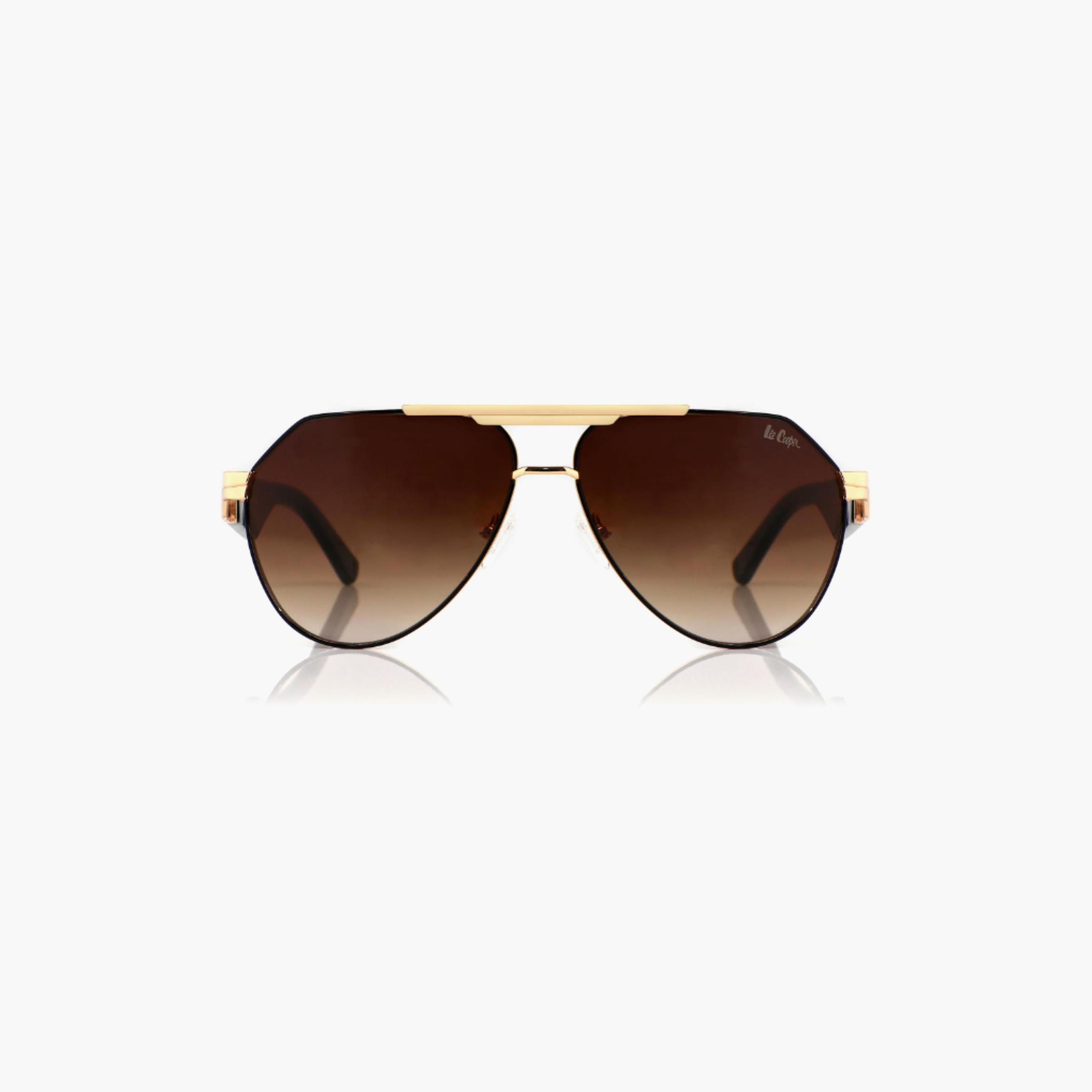 نظارات شمسية لي كوبر للجنسين بتصميم طيار وعدسات بنية مستقطبة | LCU10240C4-men-sunglasses-image-4