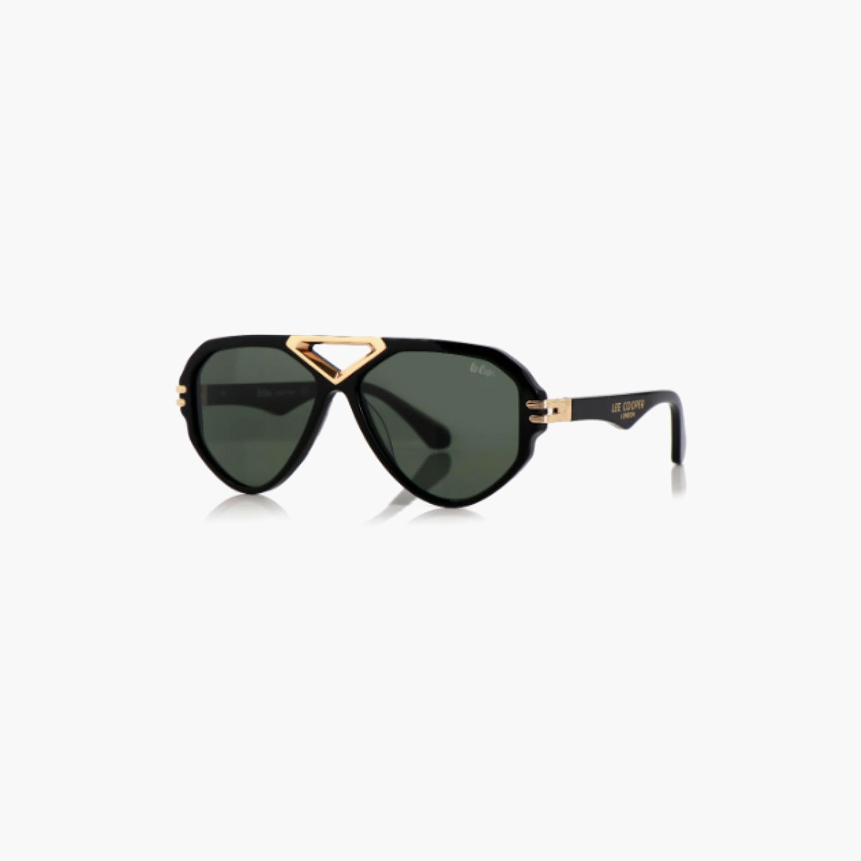 نظارات شمسية لي كوبر للجنسين بتصميم طيار وعدسات خضراء مستقطبة | LCU10242C2-men-sunglasses-image-1