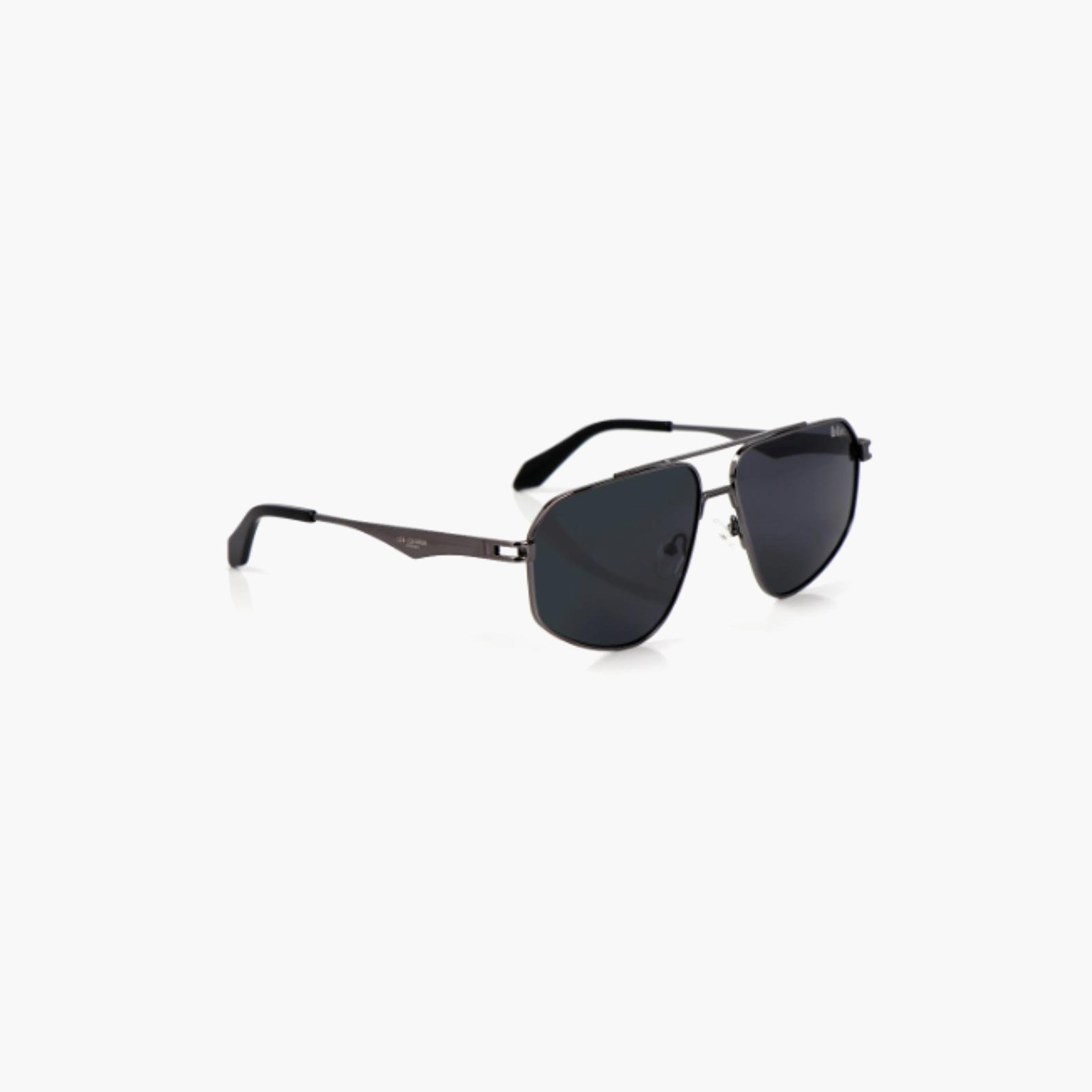 نظارات شمسية رمادية مستقطبة من لي كوبر للجنسين بتصميم طيار | LCU10243C3-men-sunglasses-image-2