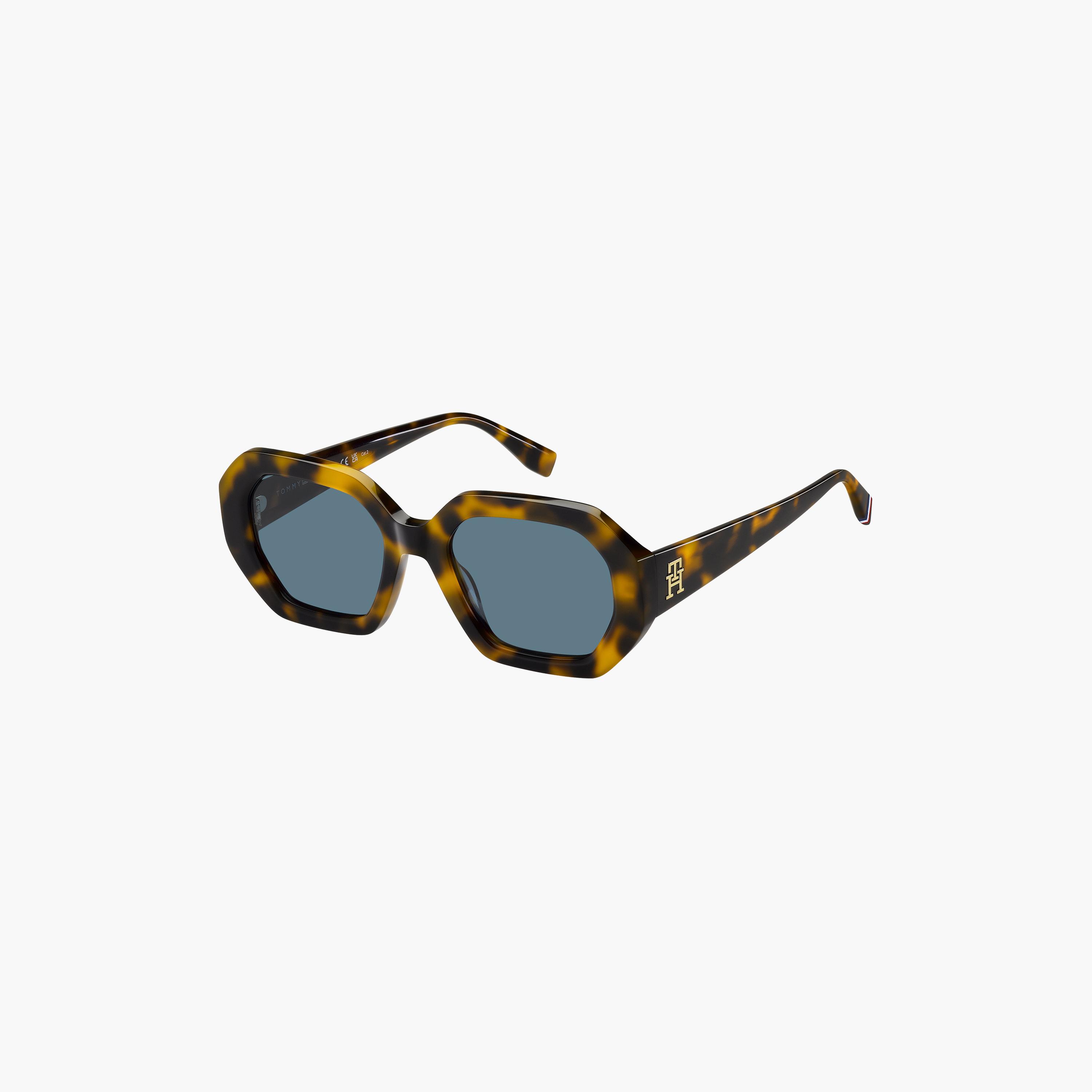 نظارات شمسية نسائية من تومي هيلفيغر، سداسية الشكل، زرقاء اللون | TH-2155/S-EPZ-women-sunglasses-image-1