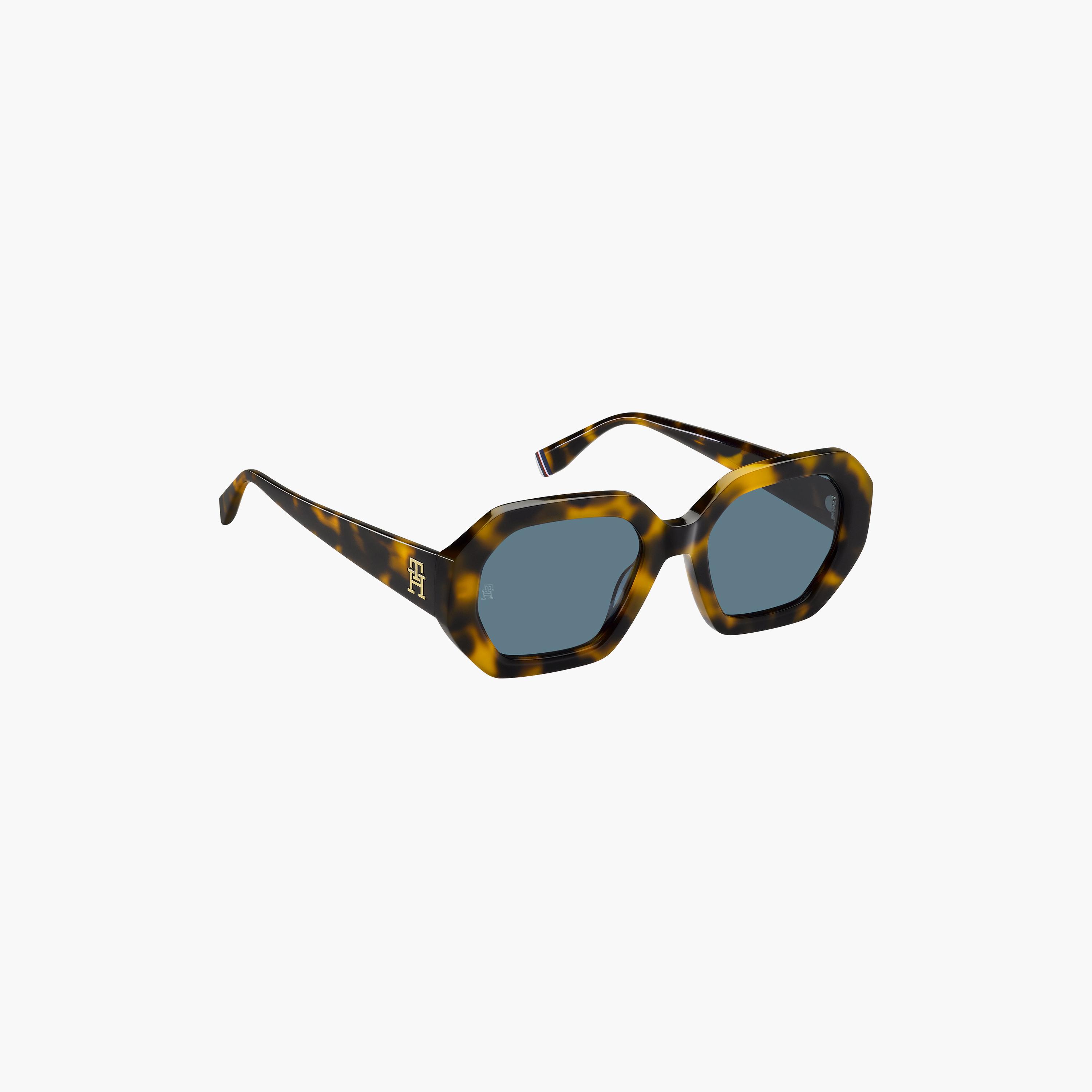 نظارات شمسية نسائية من تومي هيلفيغر، سداسية الشكل، زرقاء اللون | TH-2155/S-EPZ-women-sunglasses-image-2