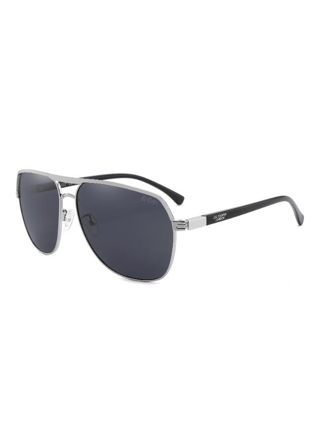 نظارات شمسية رجالية من لي كوبر بتصميم طيار وعدسات رمادية مستقطبة | LC1016C03-men-sunglasses-image-1