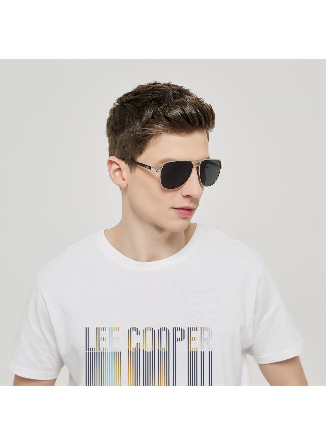 نظارات شمسية رجالية من لي كوبر بتصميم طيار وعدسات رمادية مستقطبة | LC1016C03-men-sunglasses-image-5