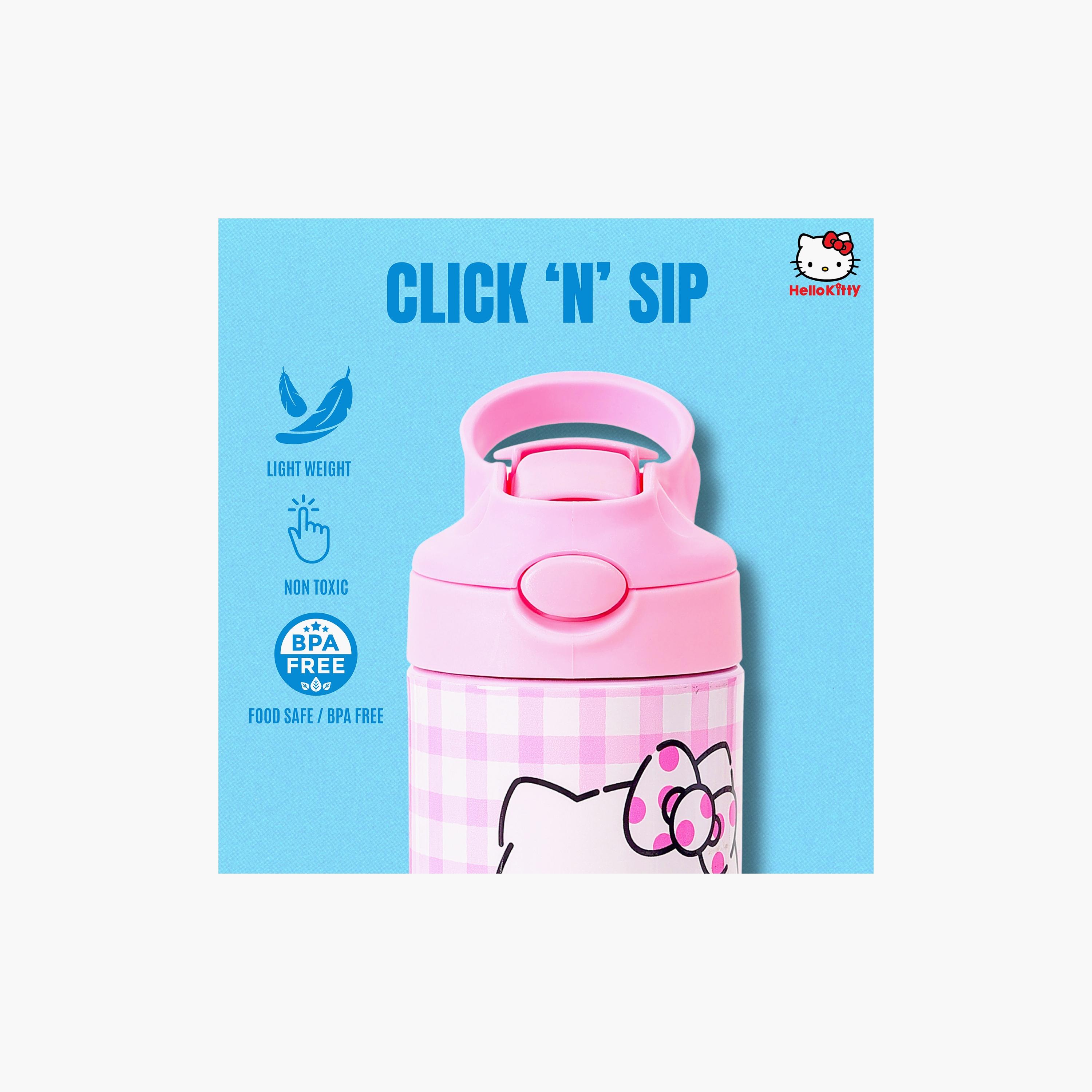 Sanrio Hello Kitty Stainless Steel Water Bottle with Flip-Top Spout & Handle - 400 ml-school-waterbottles-image-7