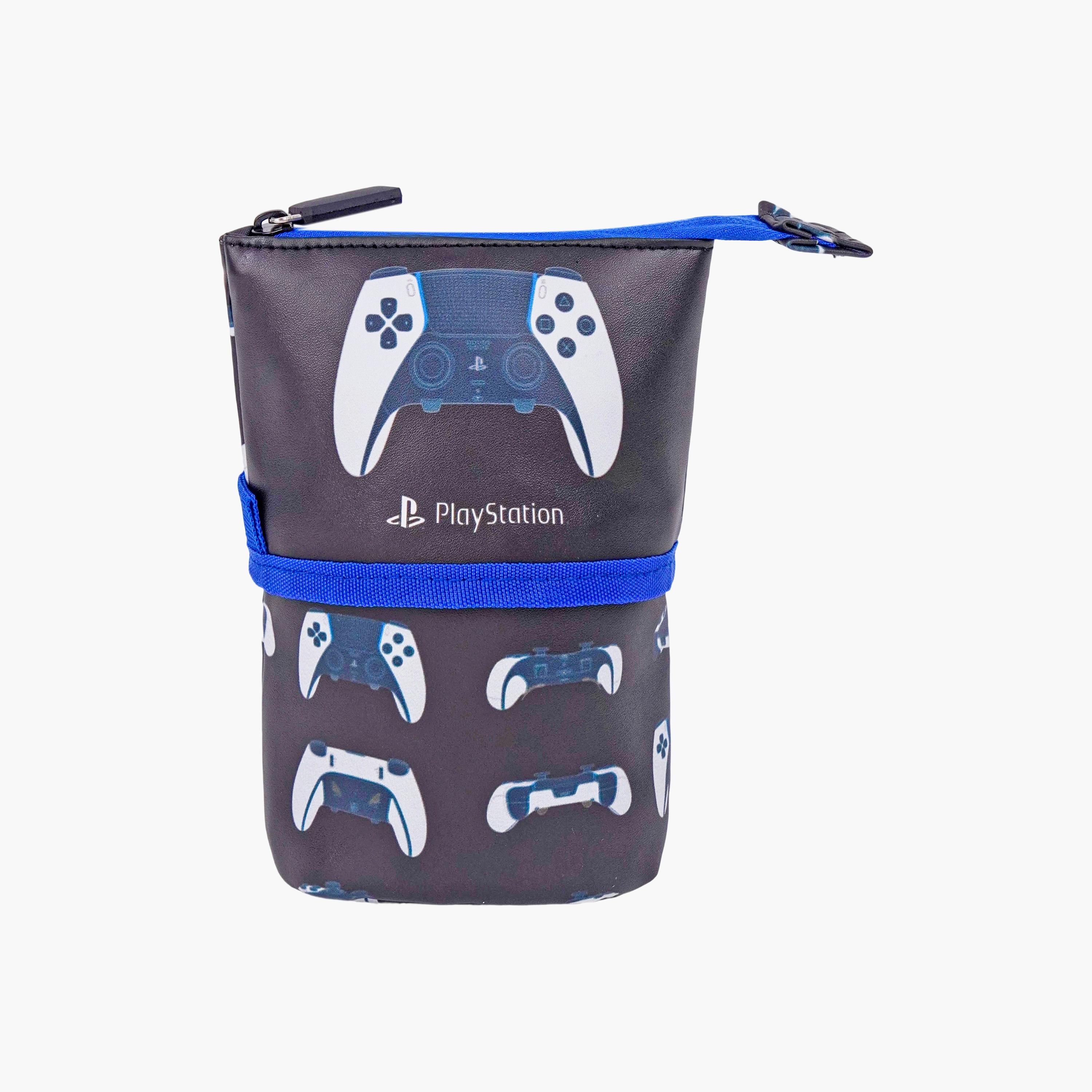 مقلمة سوني بلايستيشن بنقشة أذرع التحكم مع سحاب إغلاق - بوليستر-school-stationery-pencilcases-image-1