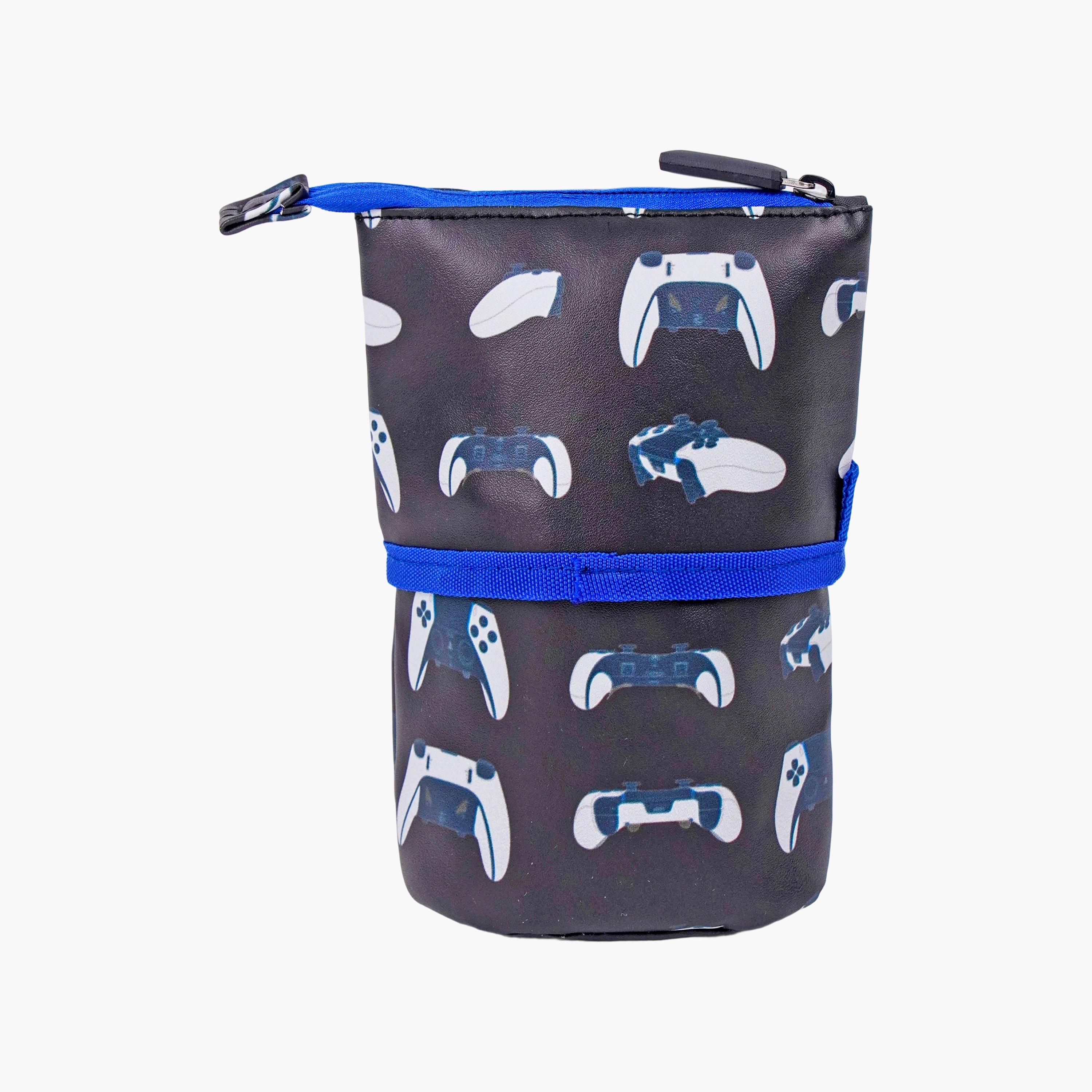 مقلمة سوني بلايستيشن بنقشة أذرع التحكم مع سحاب إغلاق - بوليستر-school-stationery-pencilcases-image-2