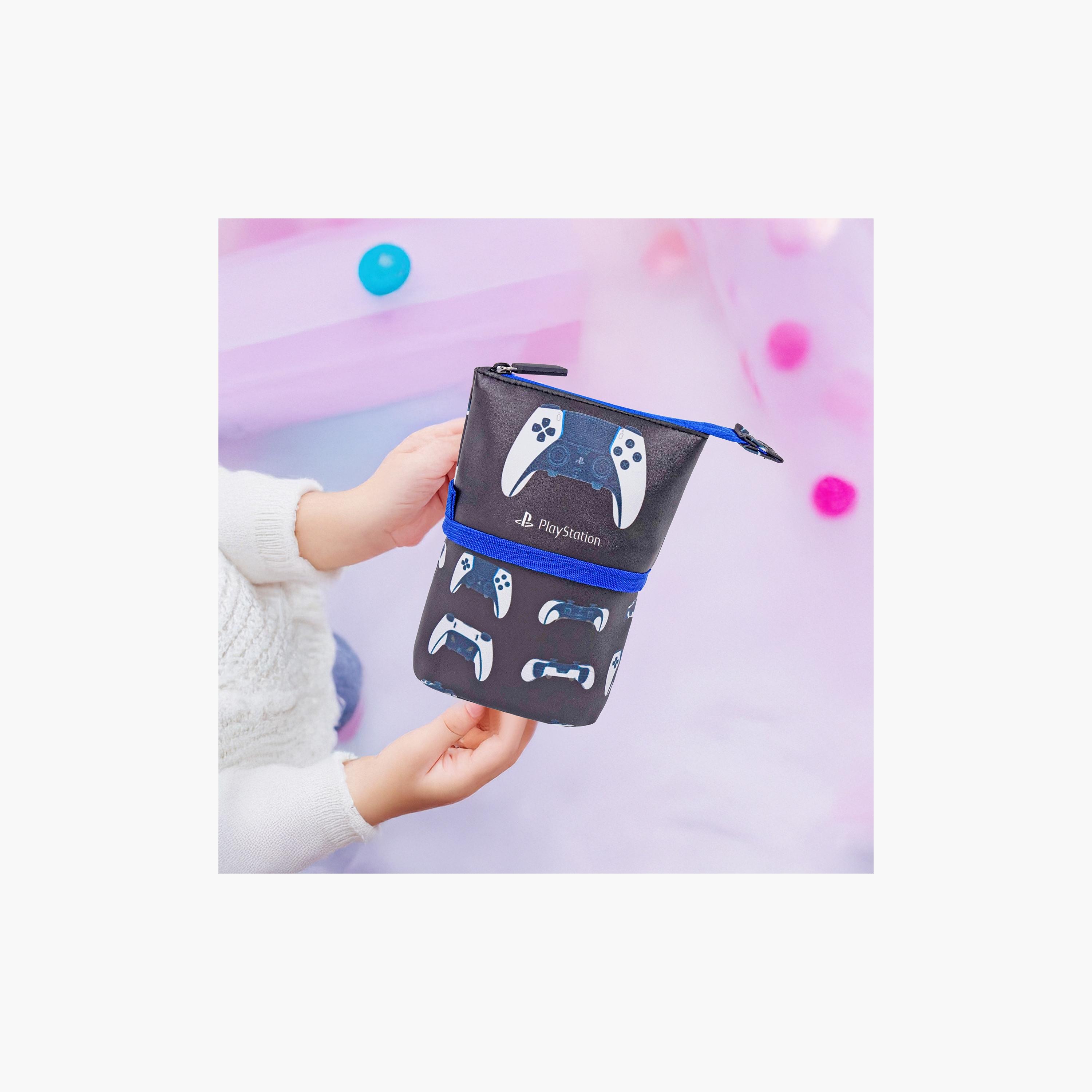 مقلمة سوني بلايستيشن بنقشة أذرع التحكم مع سحاب إغلاق - بوليستر-school-stationery-pencilcases-image-6
